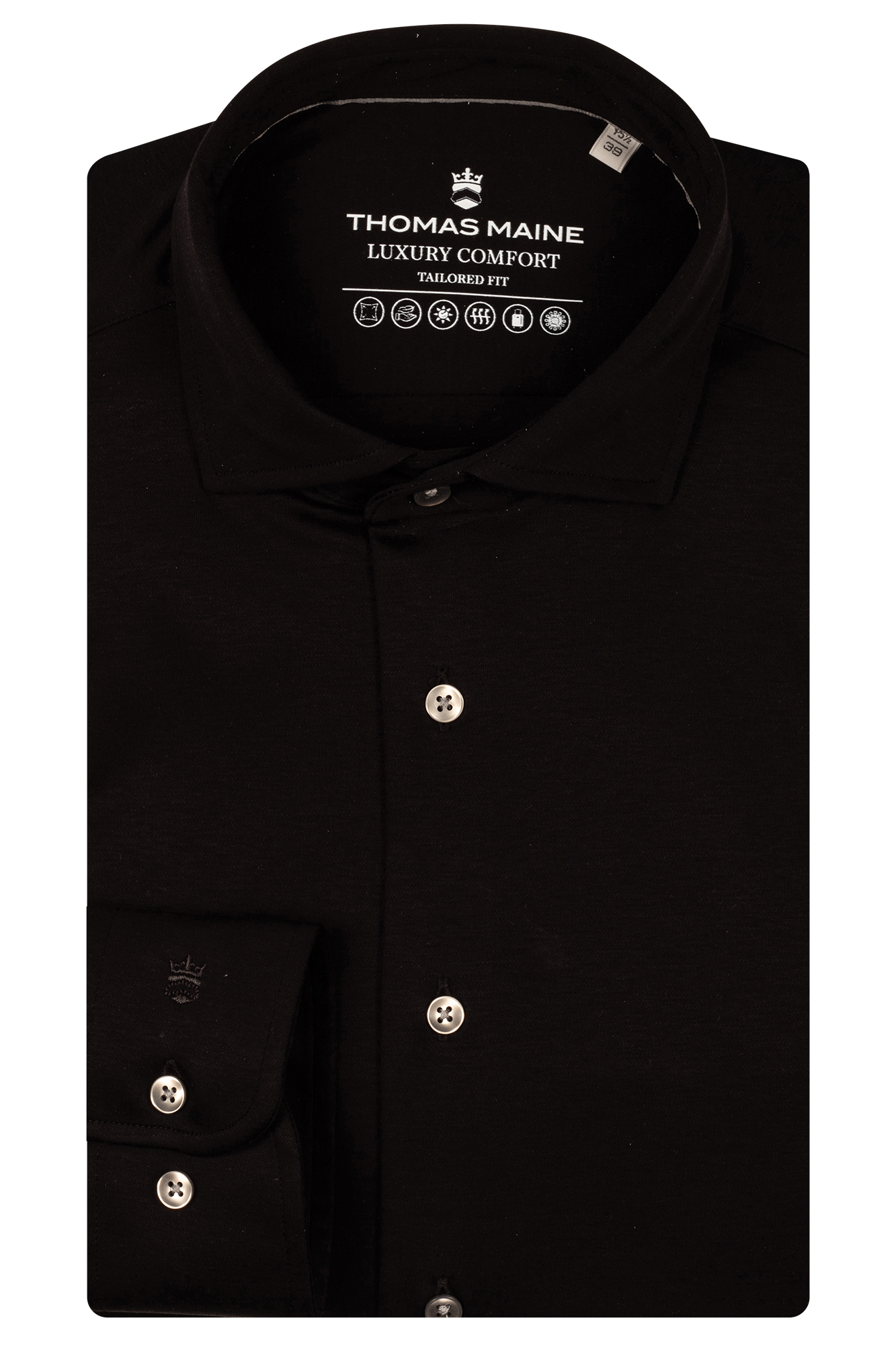 Liquid Cotton Overhemd - Black