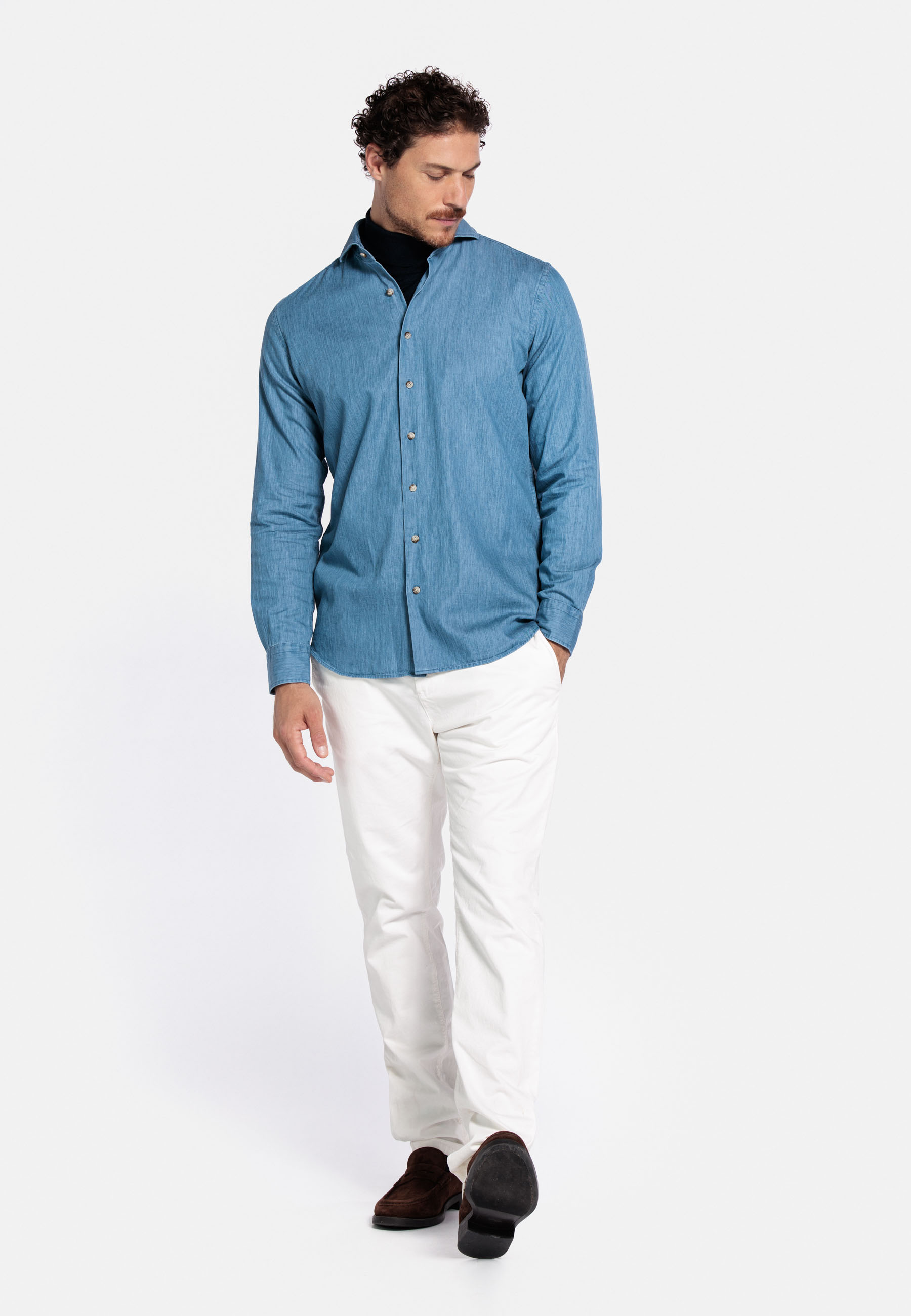 Denimlook overhemd - Blue