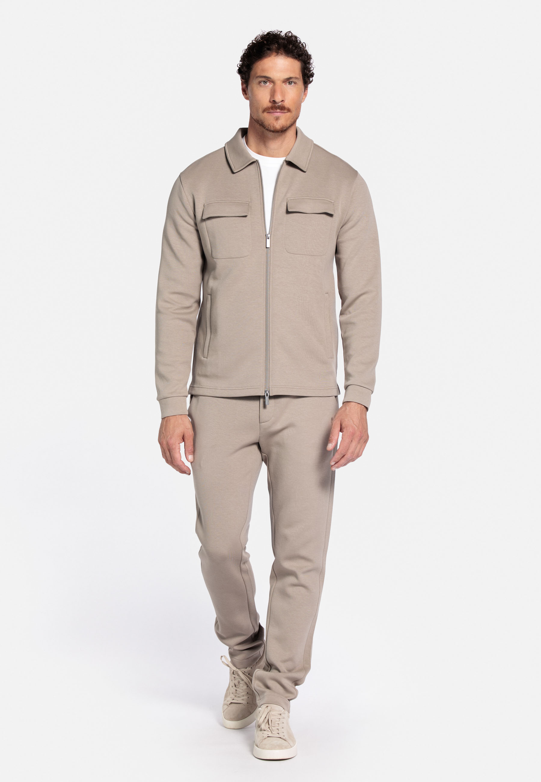 Jersey sweat overshirt - Beige