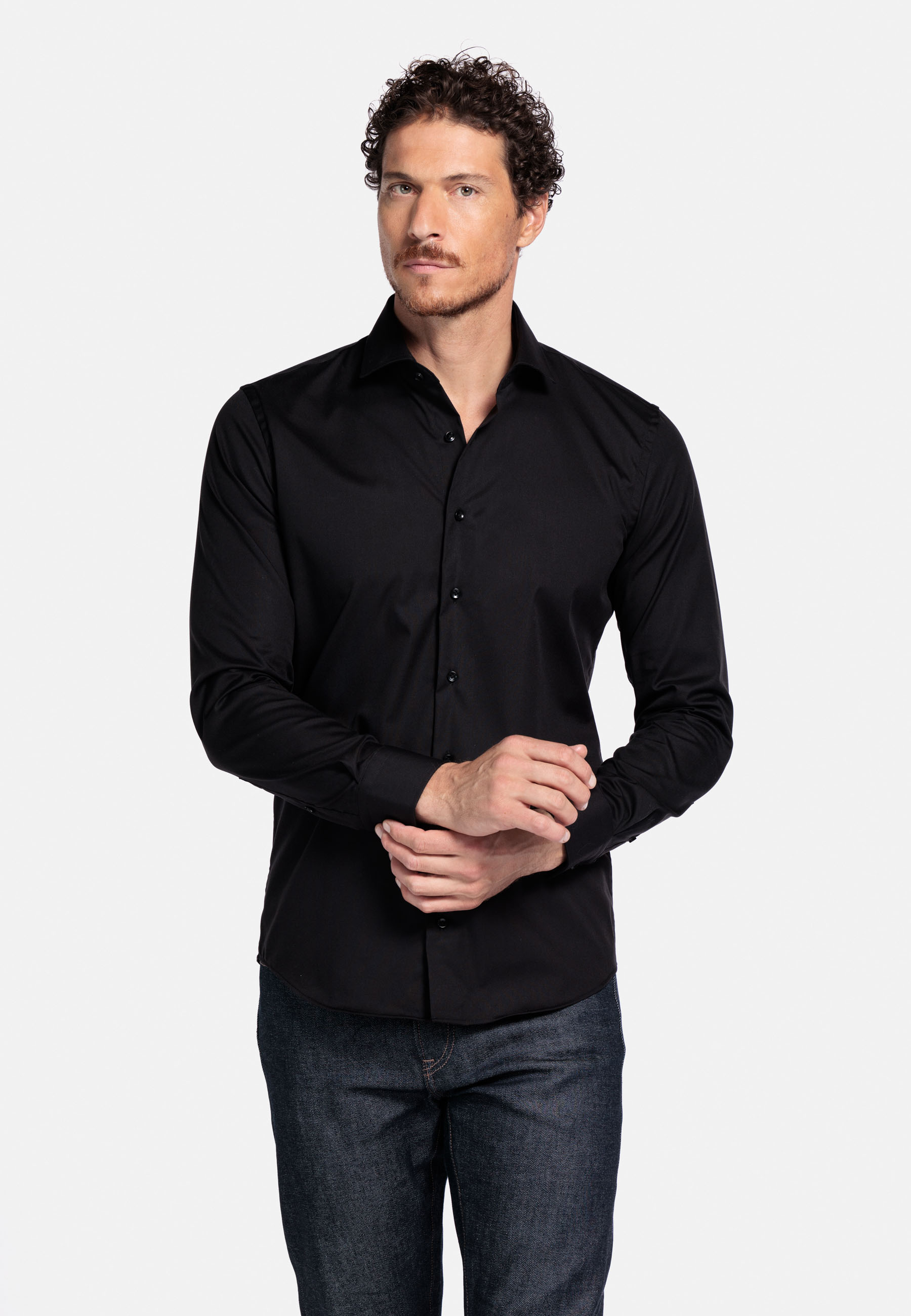 Katoenen overhemd - Black