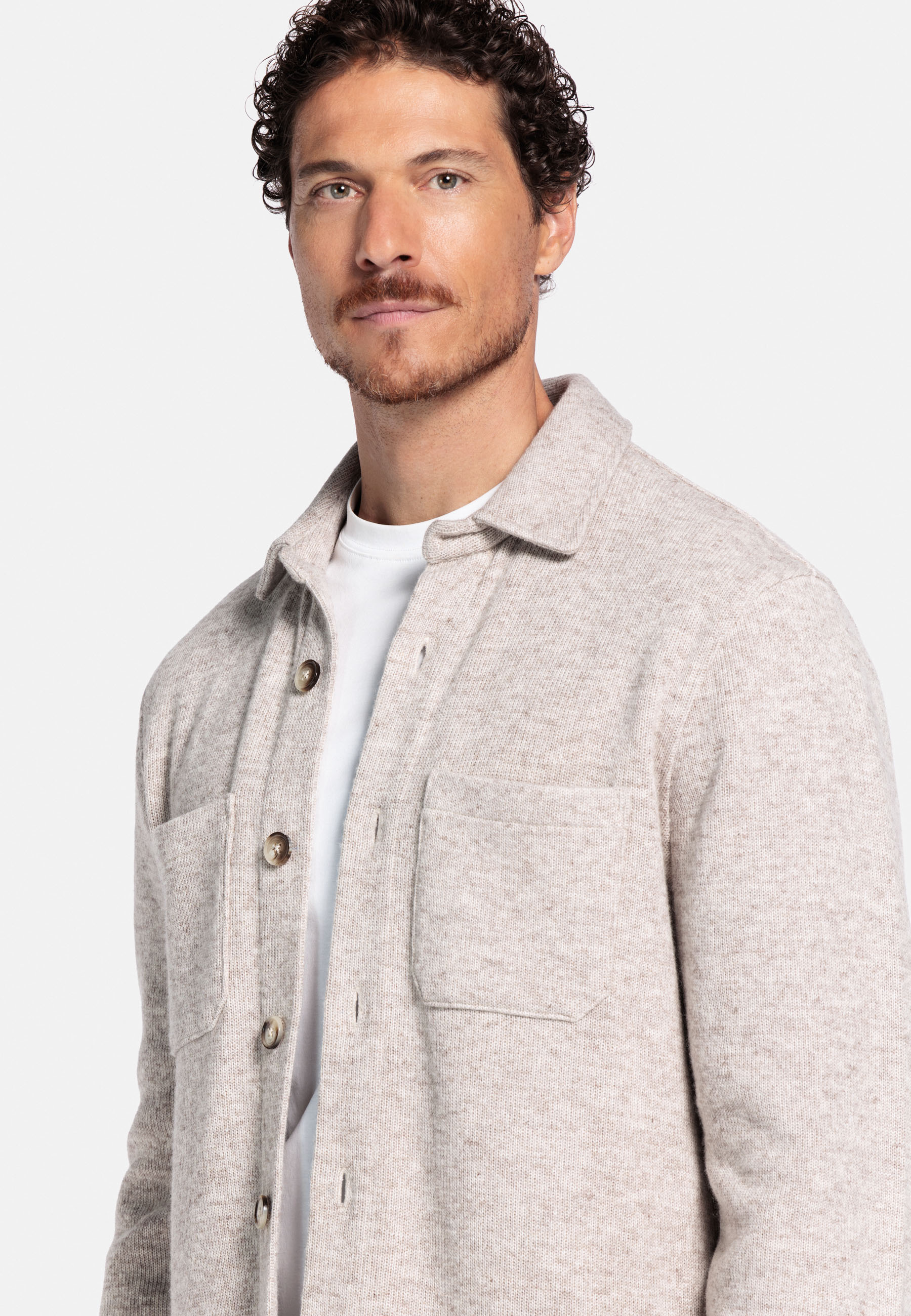 Wolmix overshirt - Brown