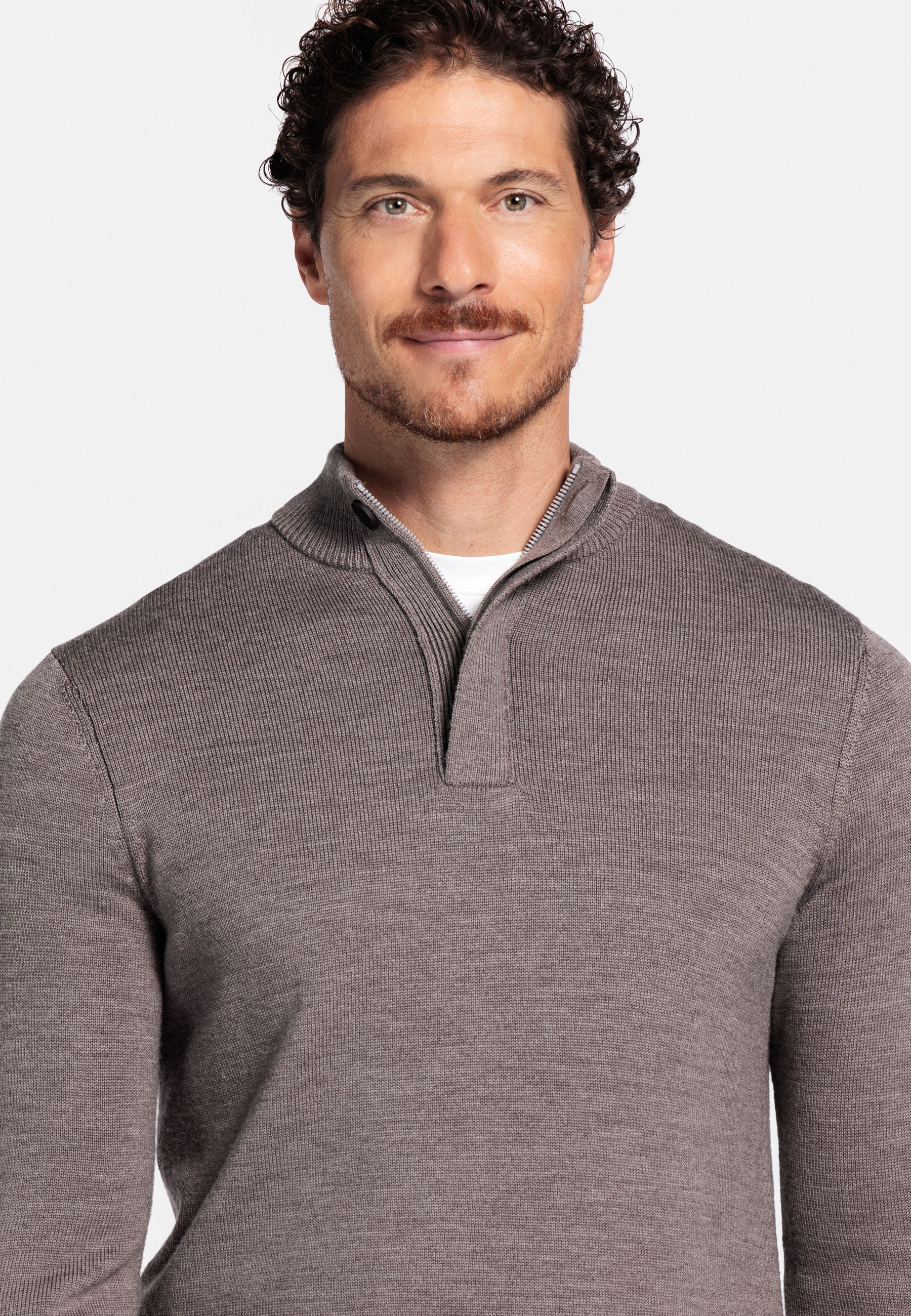 Merinowollen trui - Brown