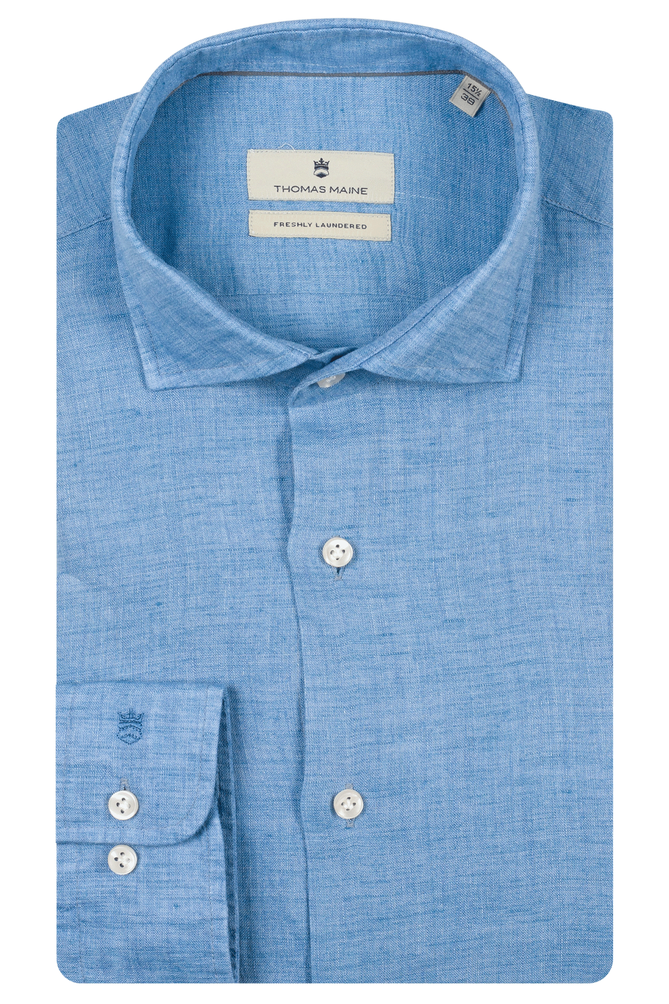 Roma Linnen Overhemd - Lichtblauw 