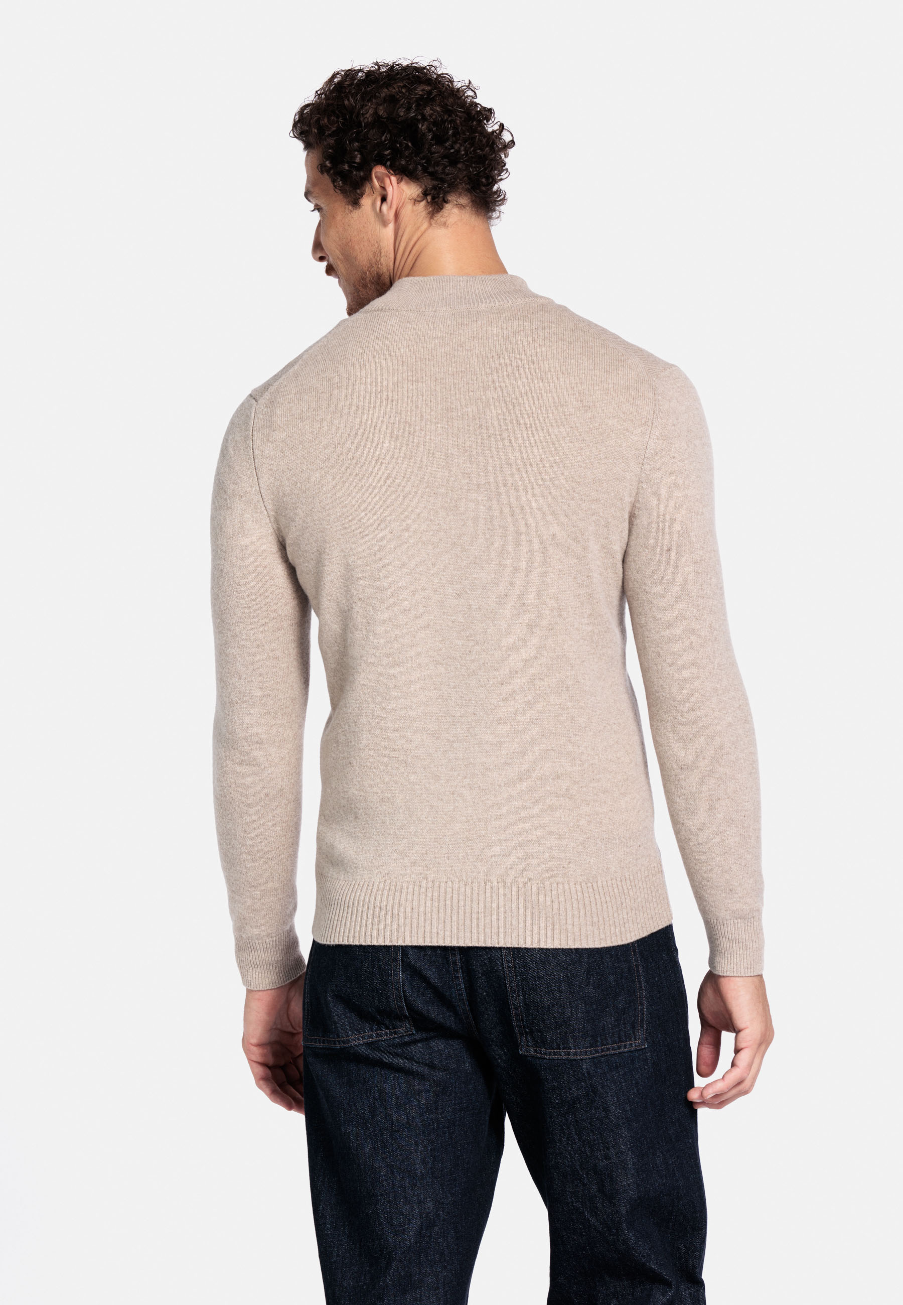 Lamswollen trui - Beige