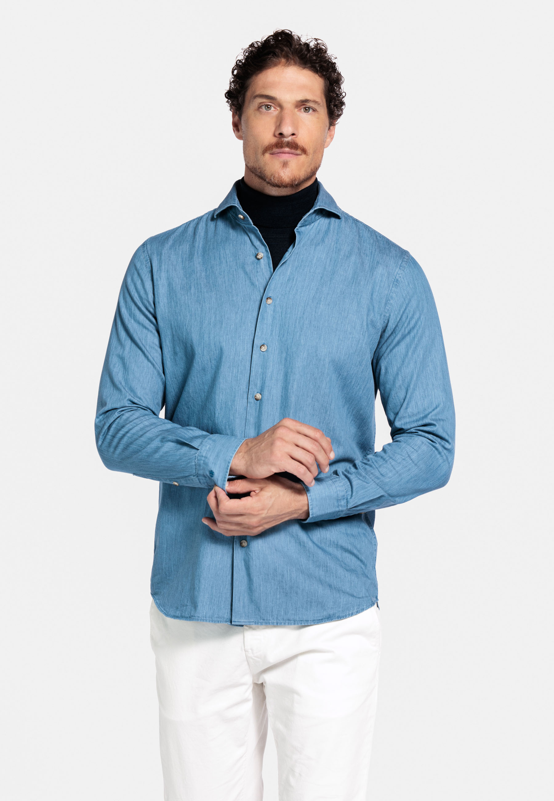 Denimlook overhemd - Blue