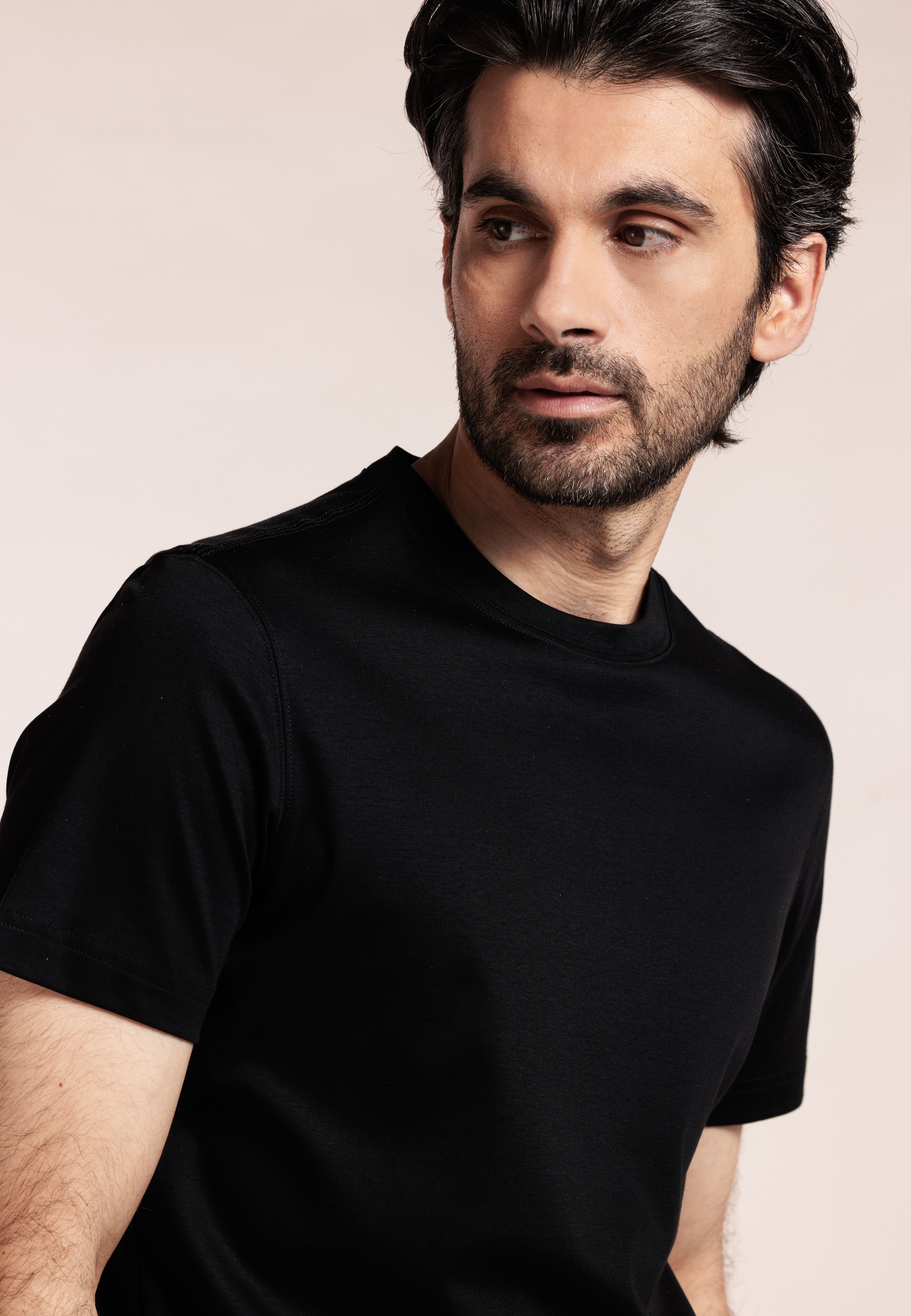 Liquid cotton T-shirt -  Black