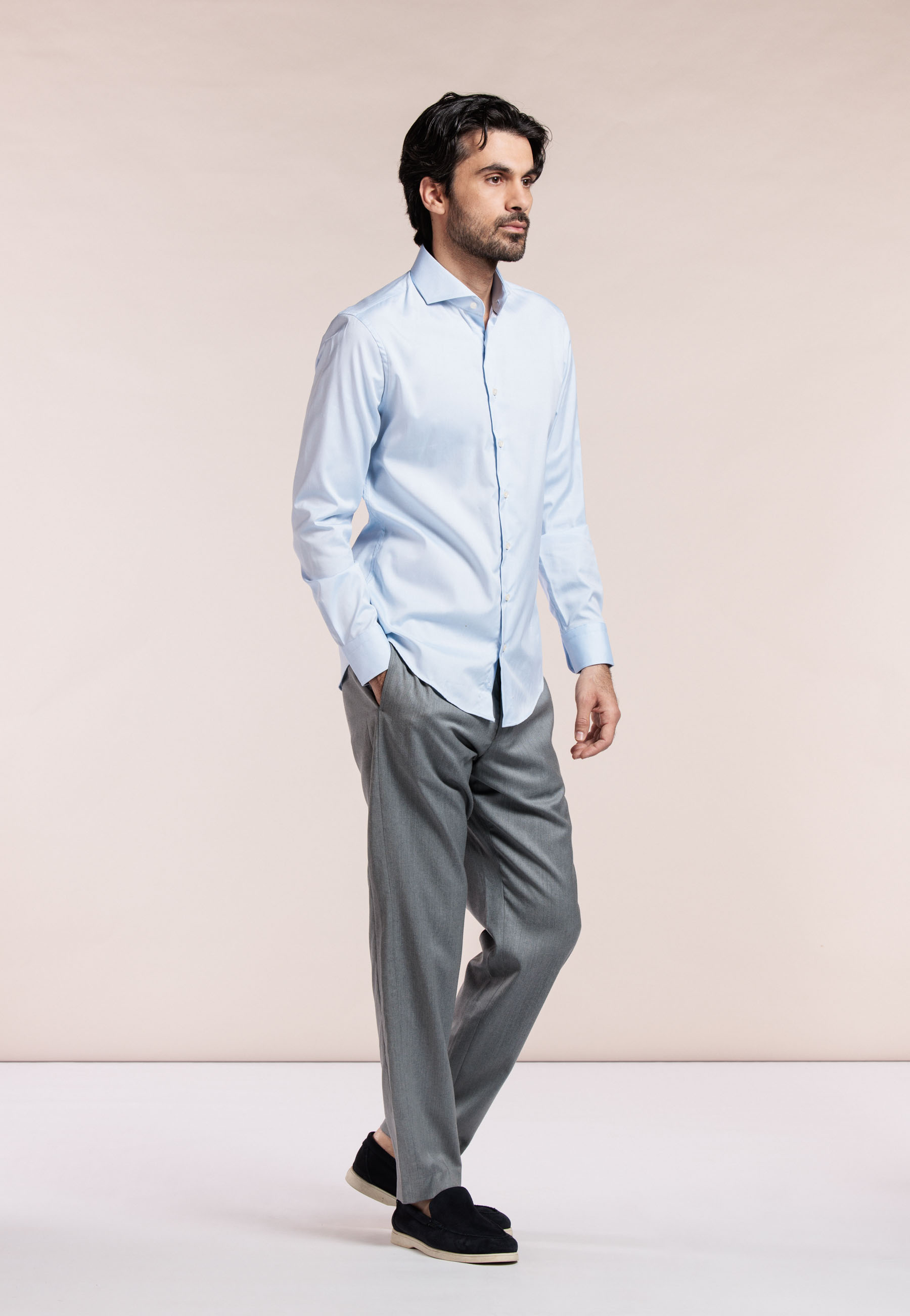Non iron pinpoint overhemd
