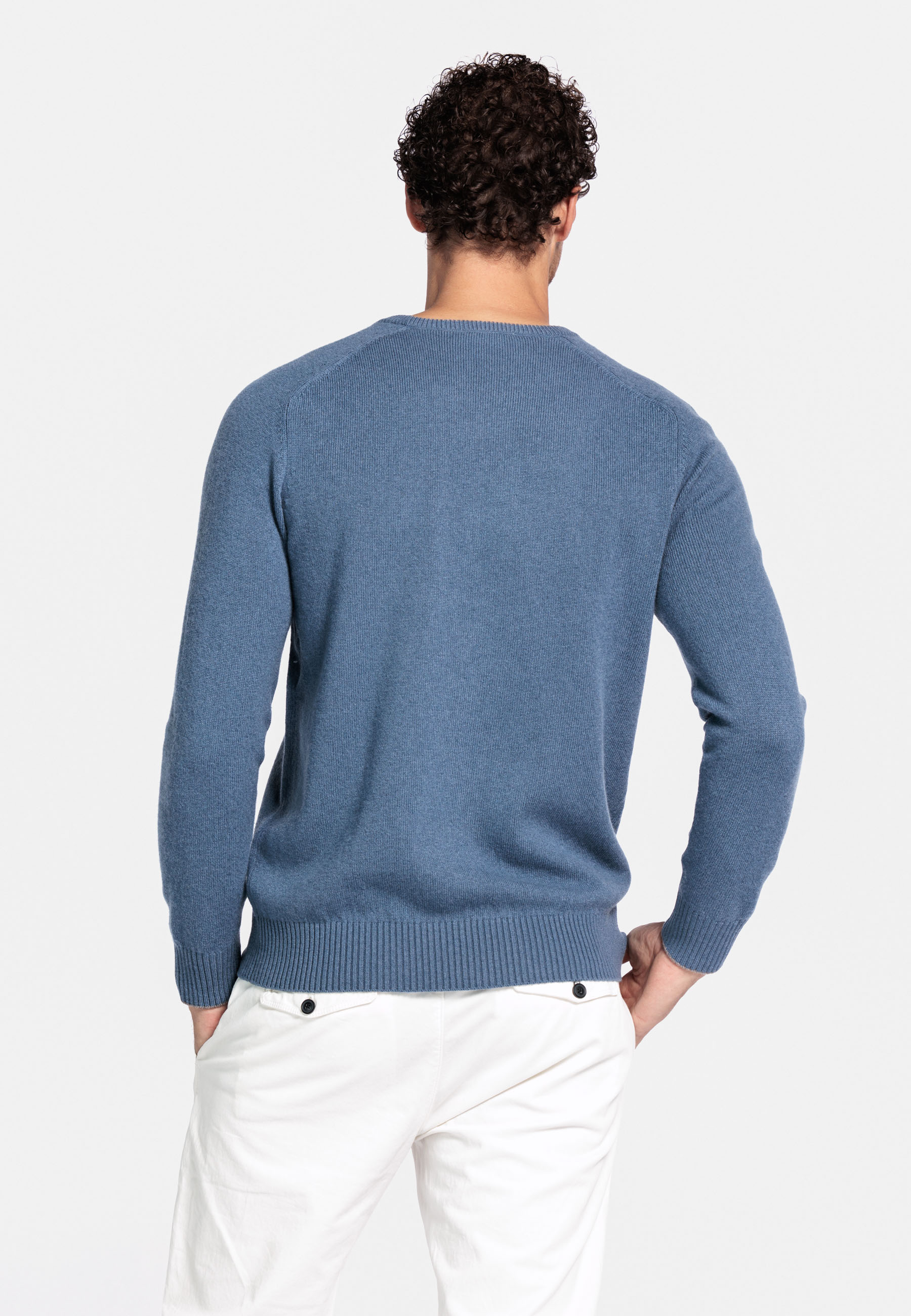 Lamswollen trui - Blue