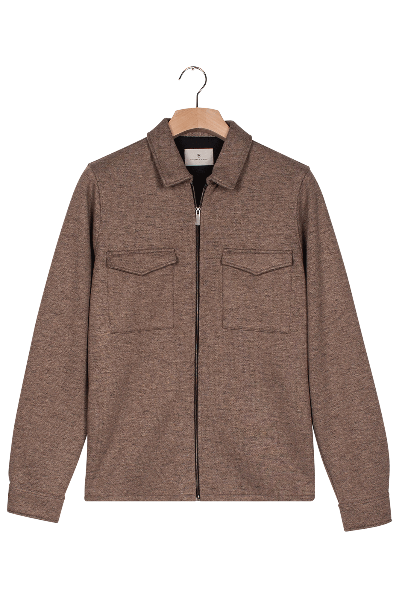 Wolmix overshirt - Brown