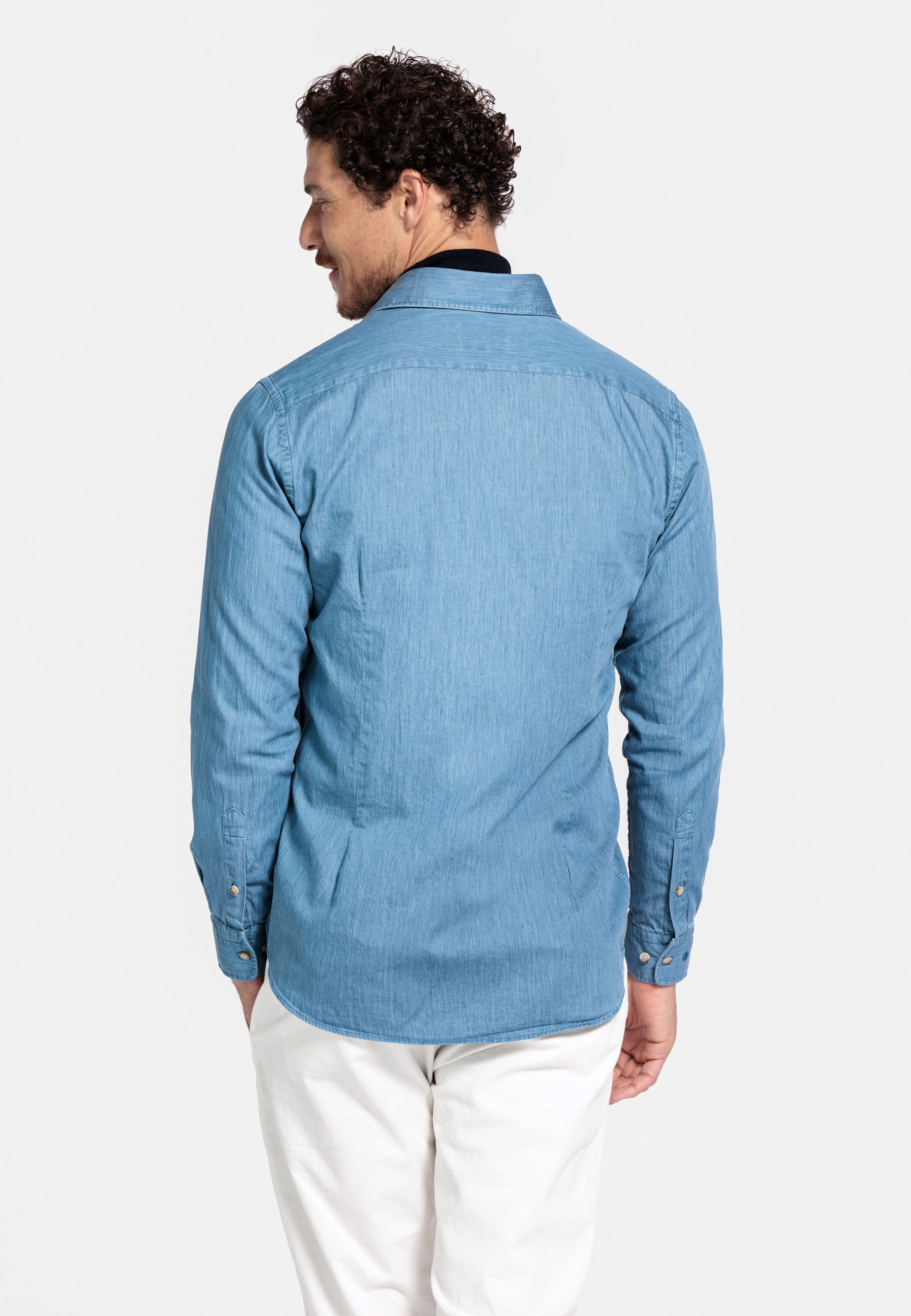 Denimlook overhemd - Blue