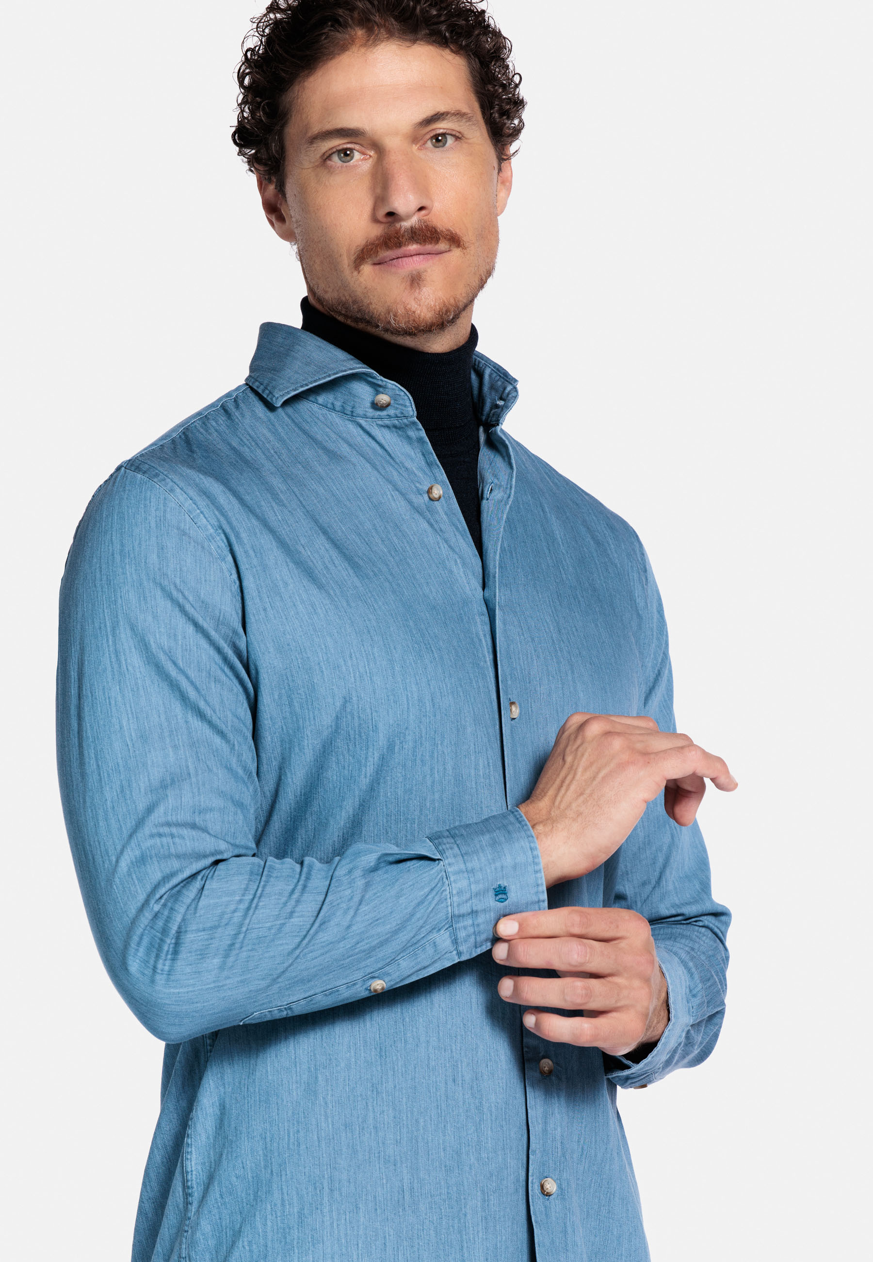 Denimlook overhemd - Blue