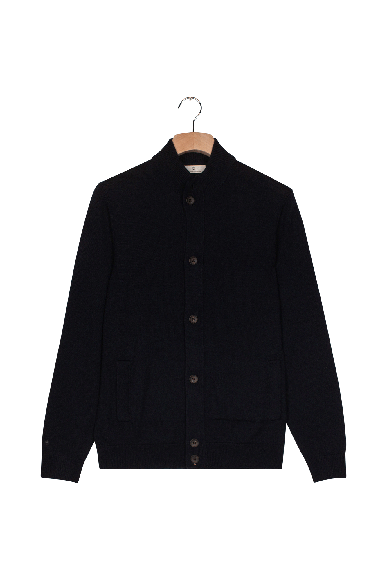 Gebreid merino wol vest - Blue