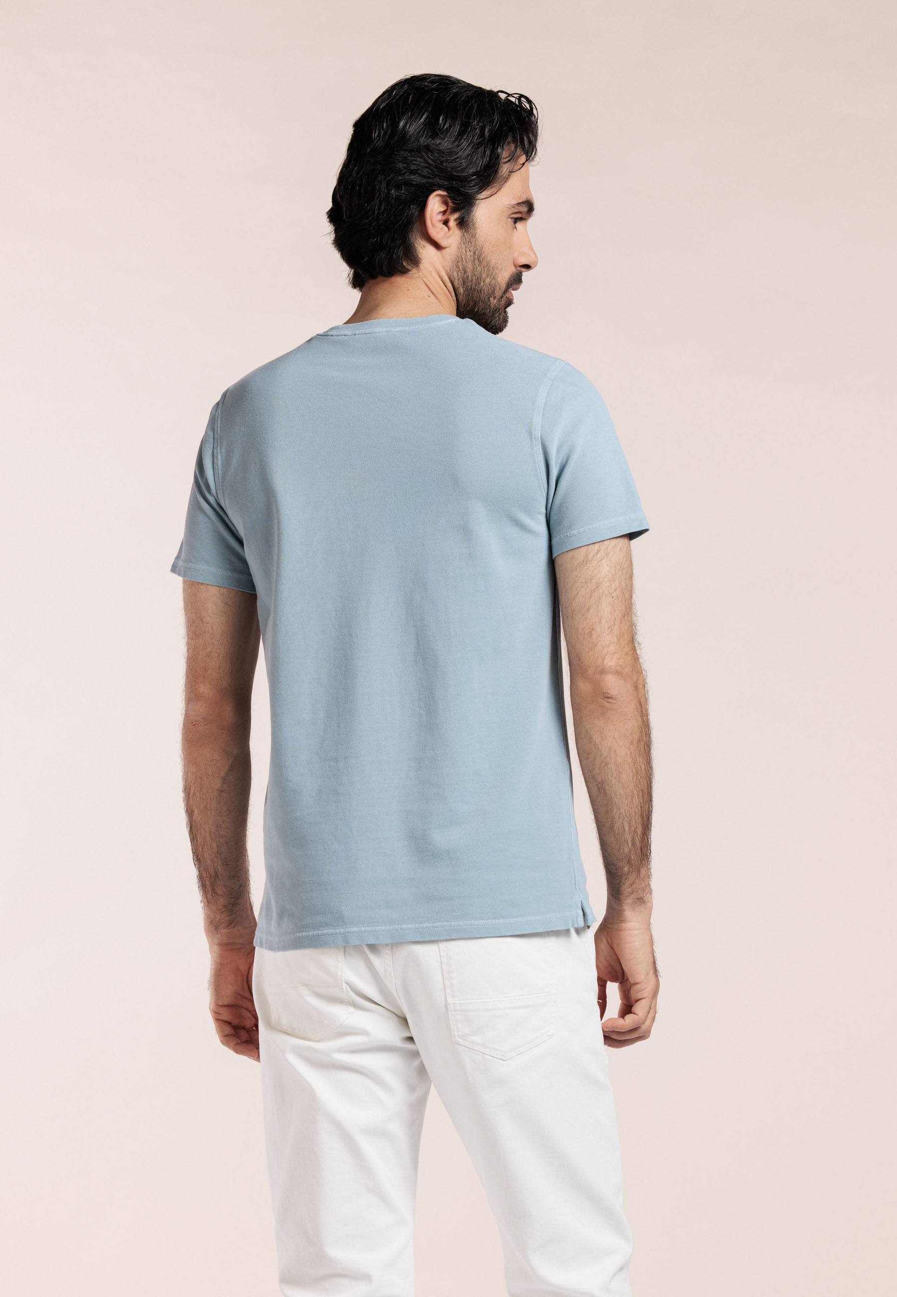 Garment-Dye katoen pique t-shirt