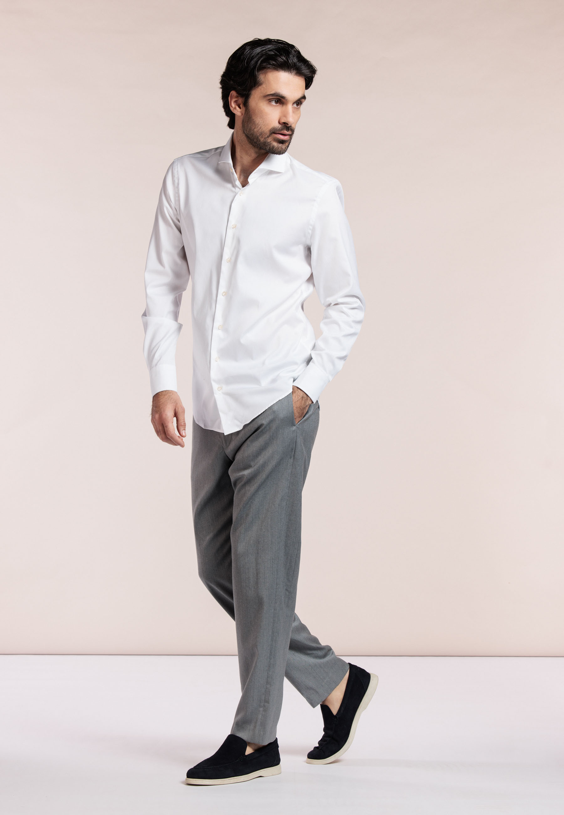 Non iron pinpoint overhemd