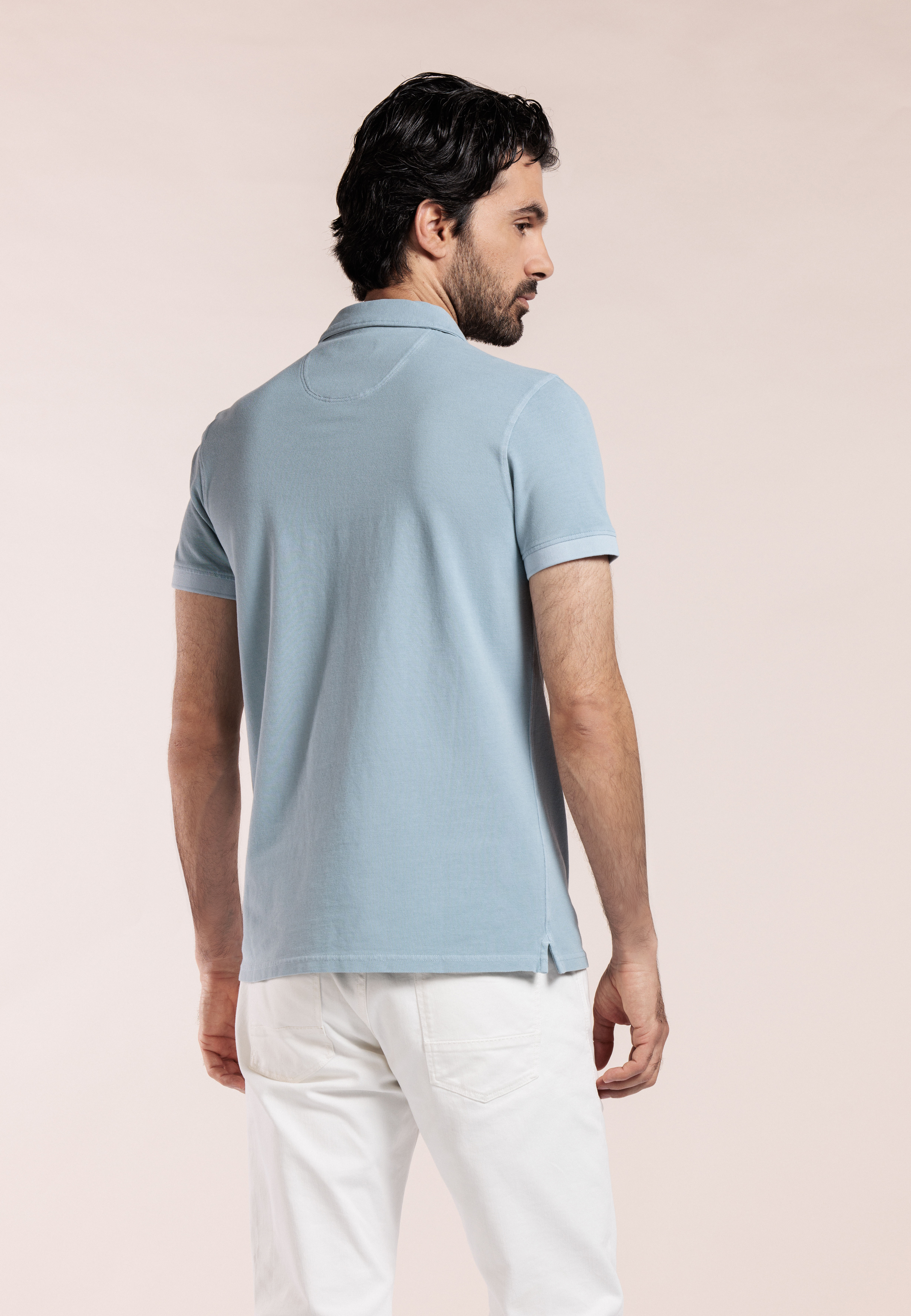 Garment-Dye katoen pique polo