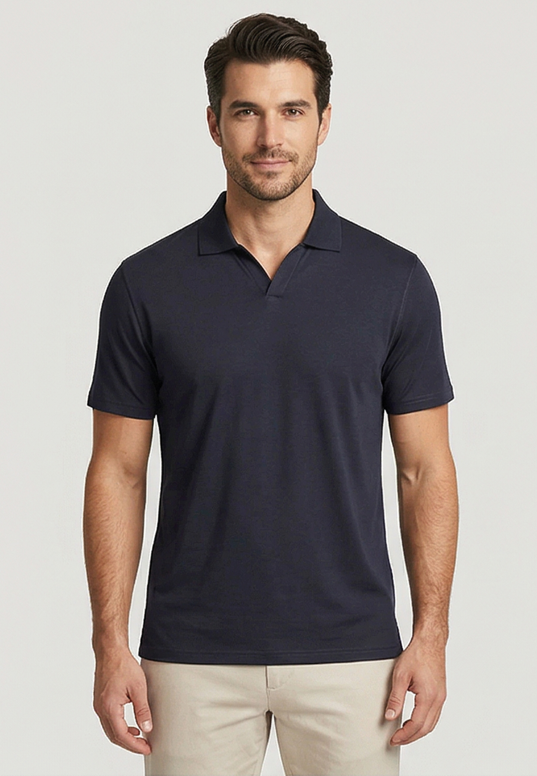 Katoenen Poloshirt - Navy