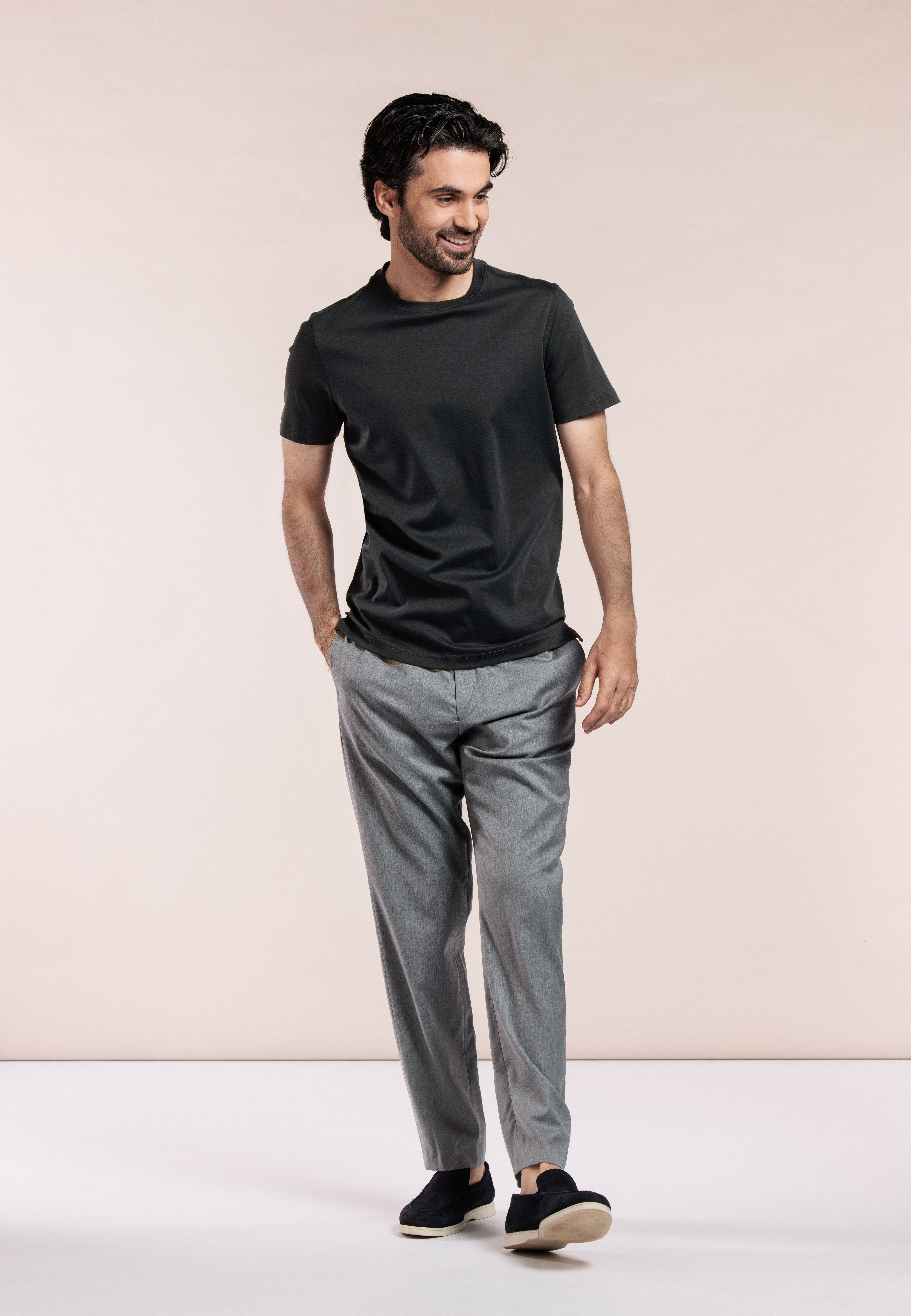 Liquid cotton T-shirt -  Black