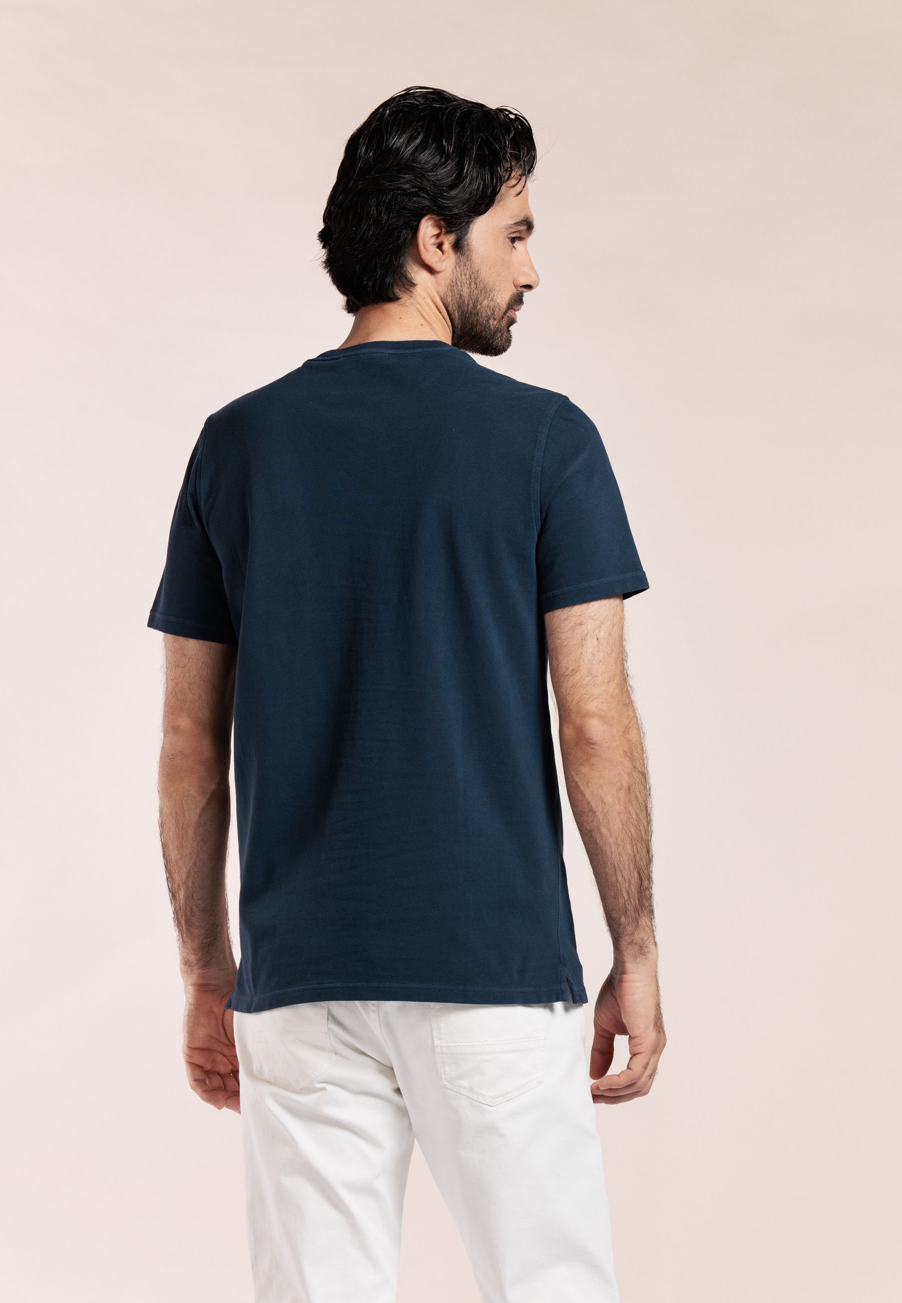 Garment-Dye katoen pique t-shirt