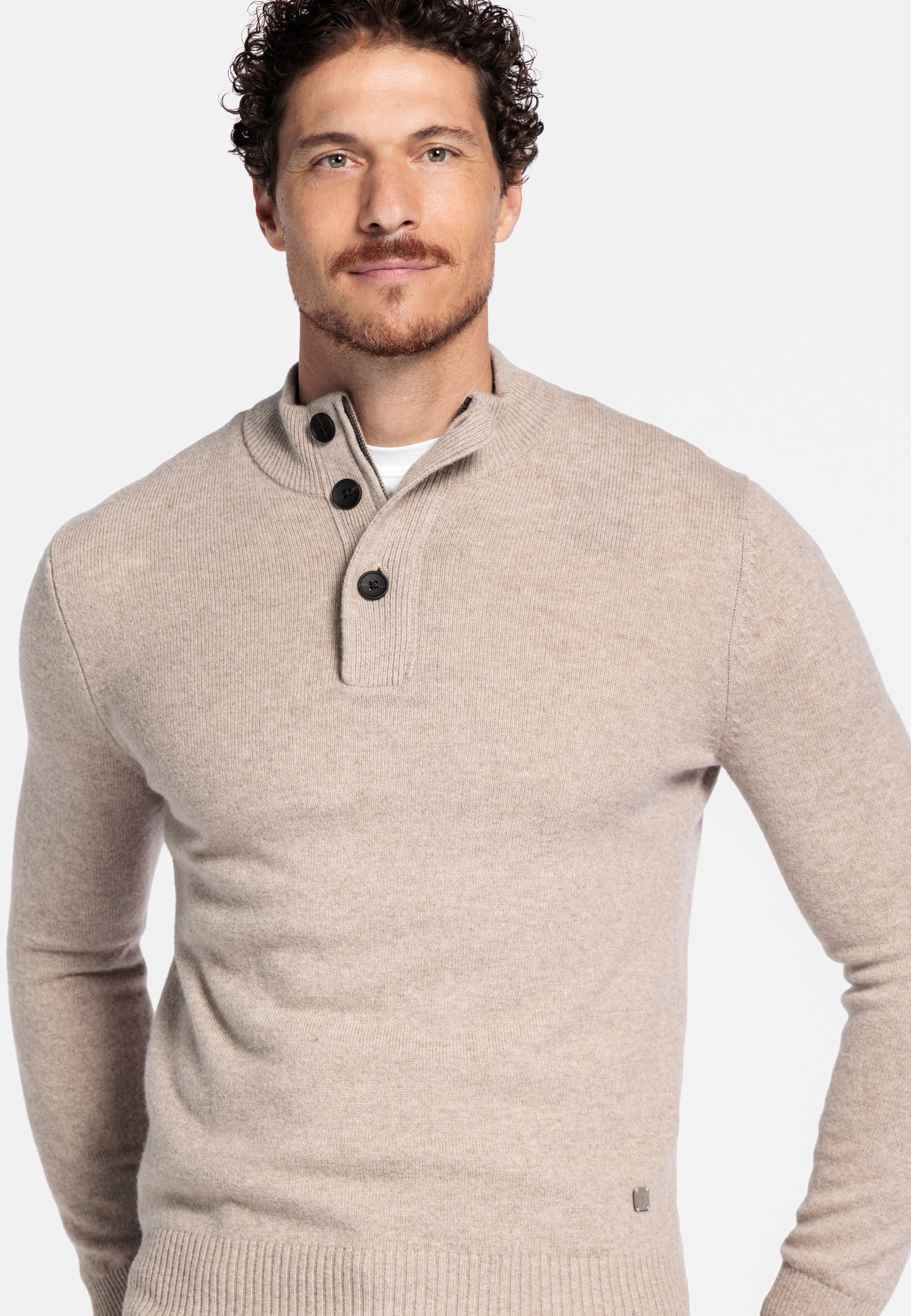 Lamswollen trui - Beige