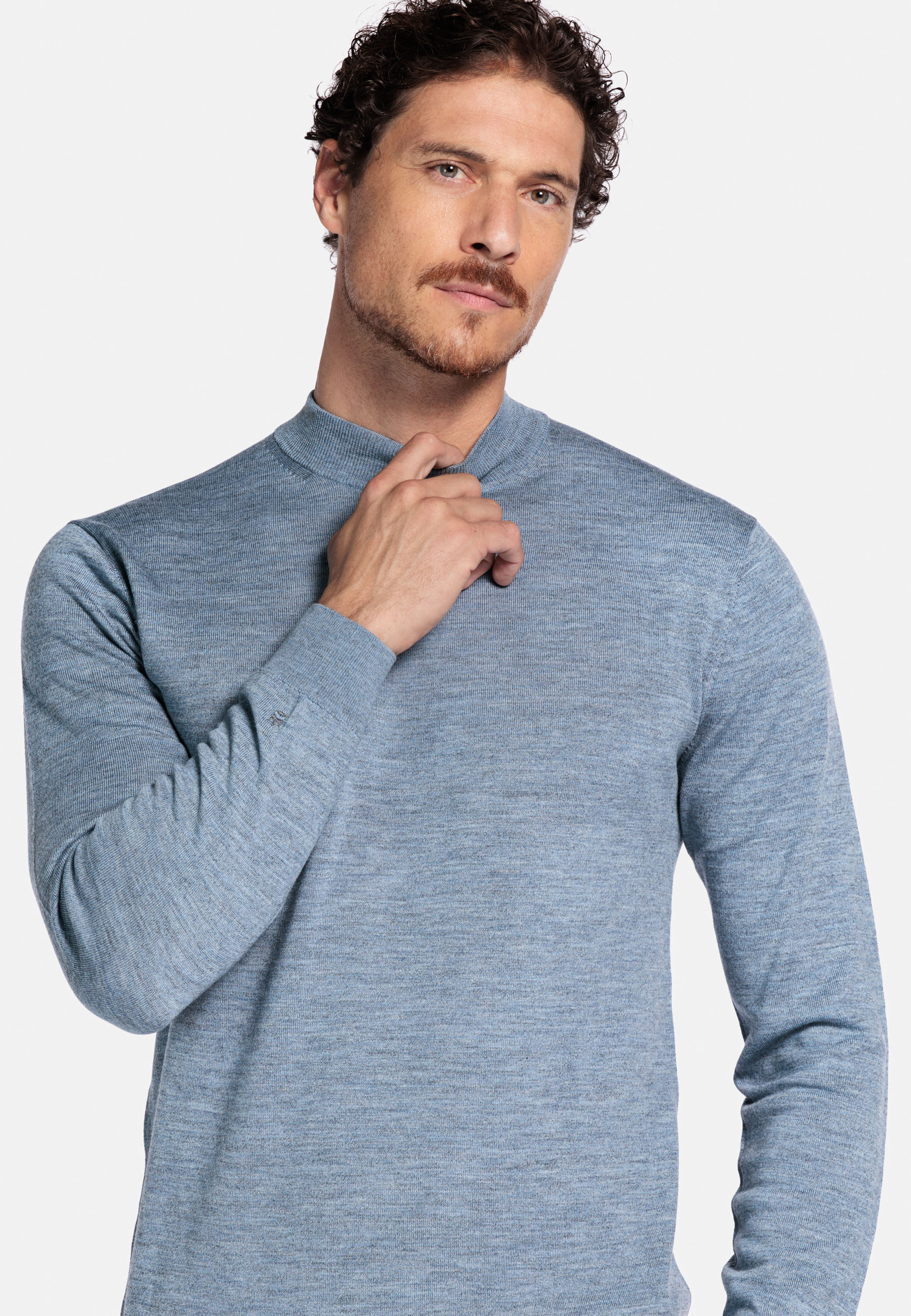 Merinowollen pullover - Blue