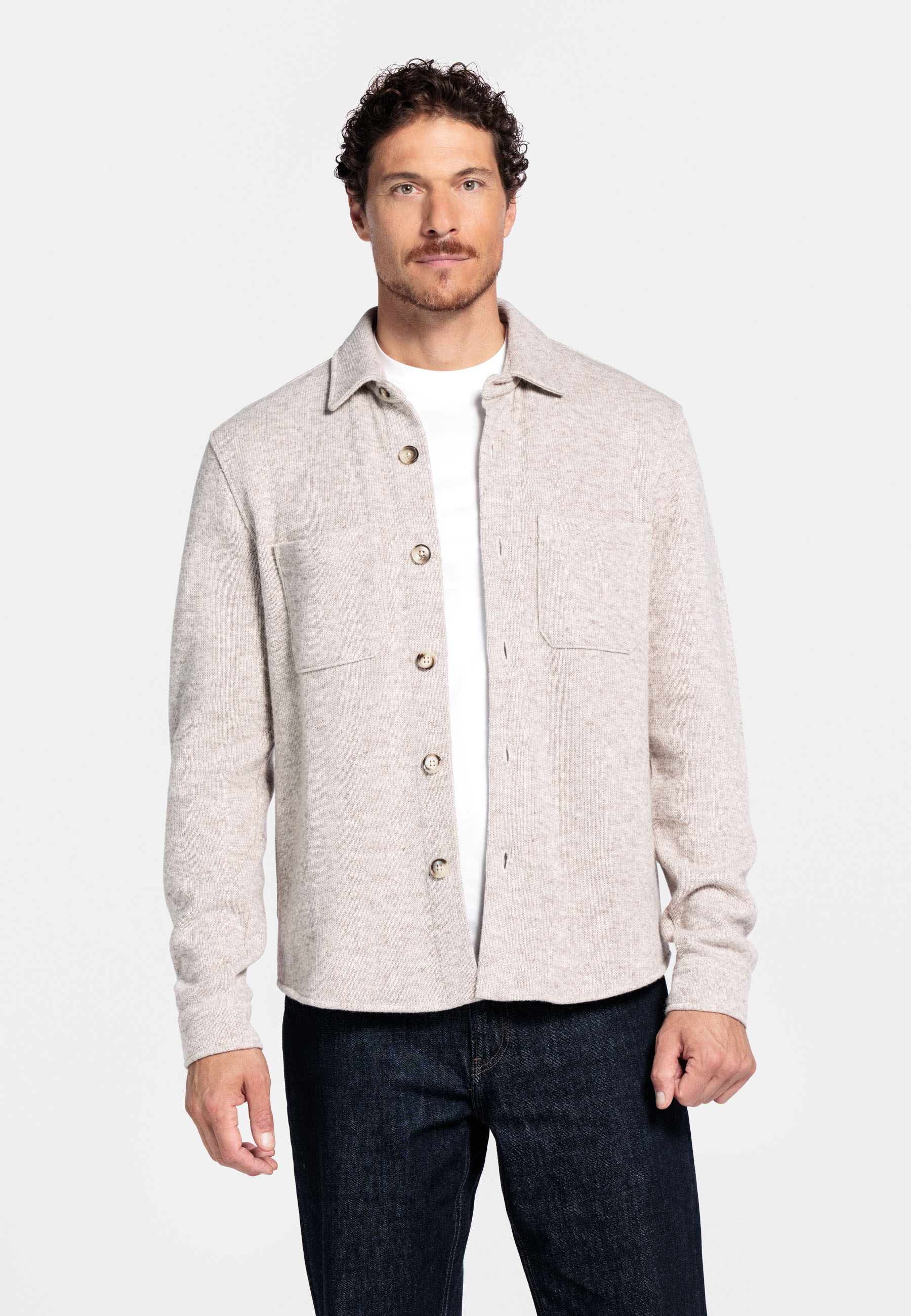 Wolmix overshirt - Brown