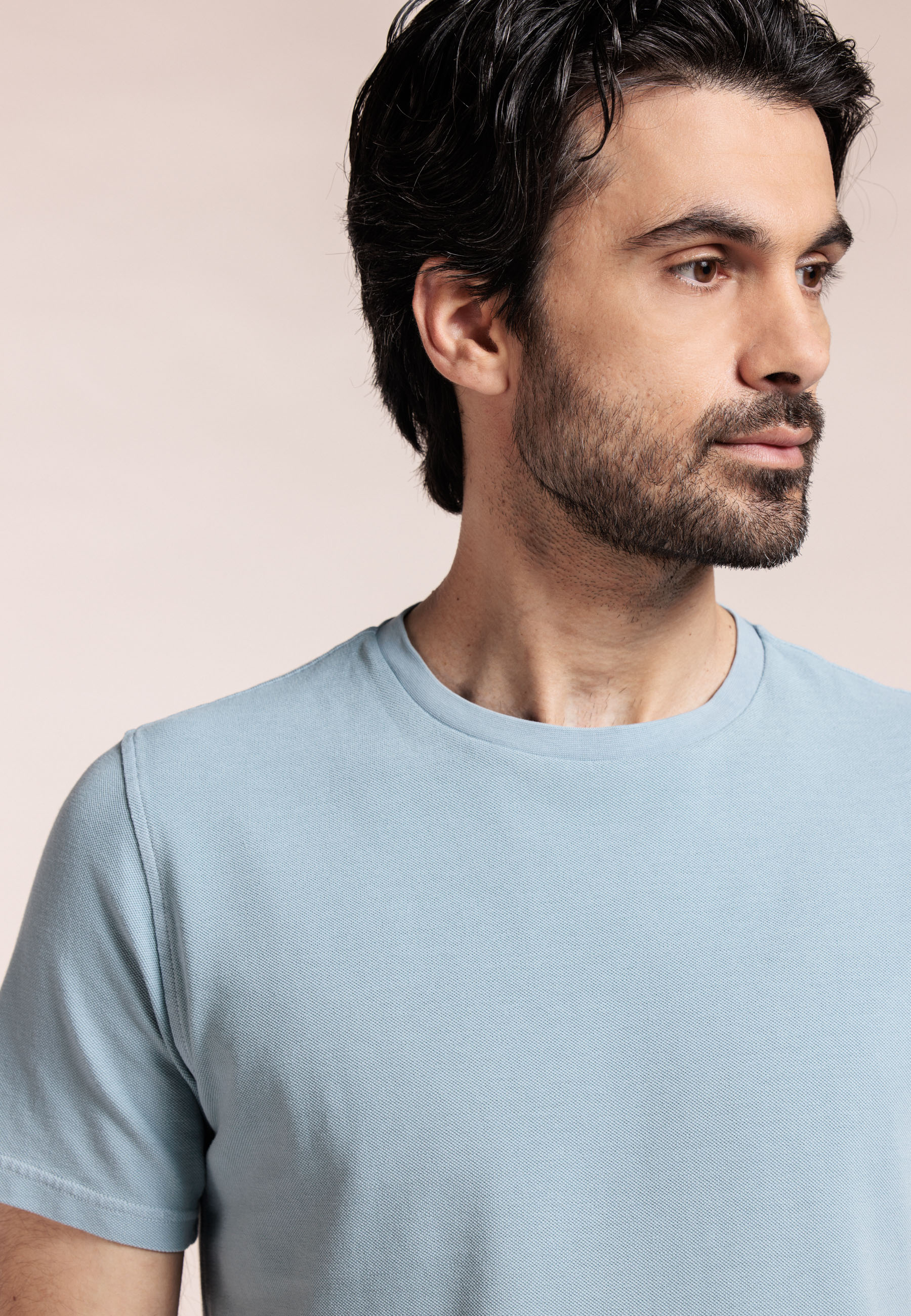 Garment-Dye katoen pique t-shirt