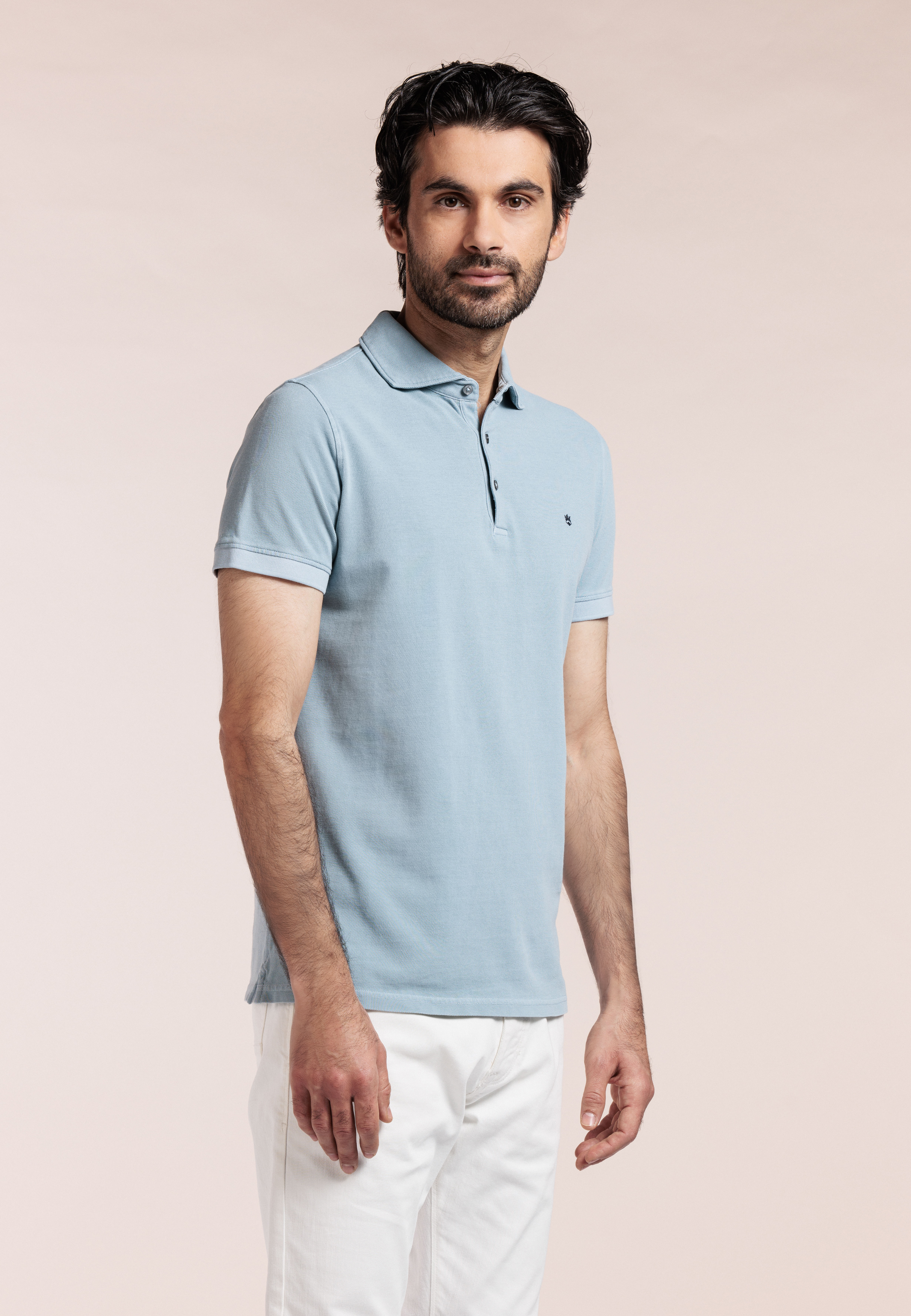 Garment-Dye katoen pique polo