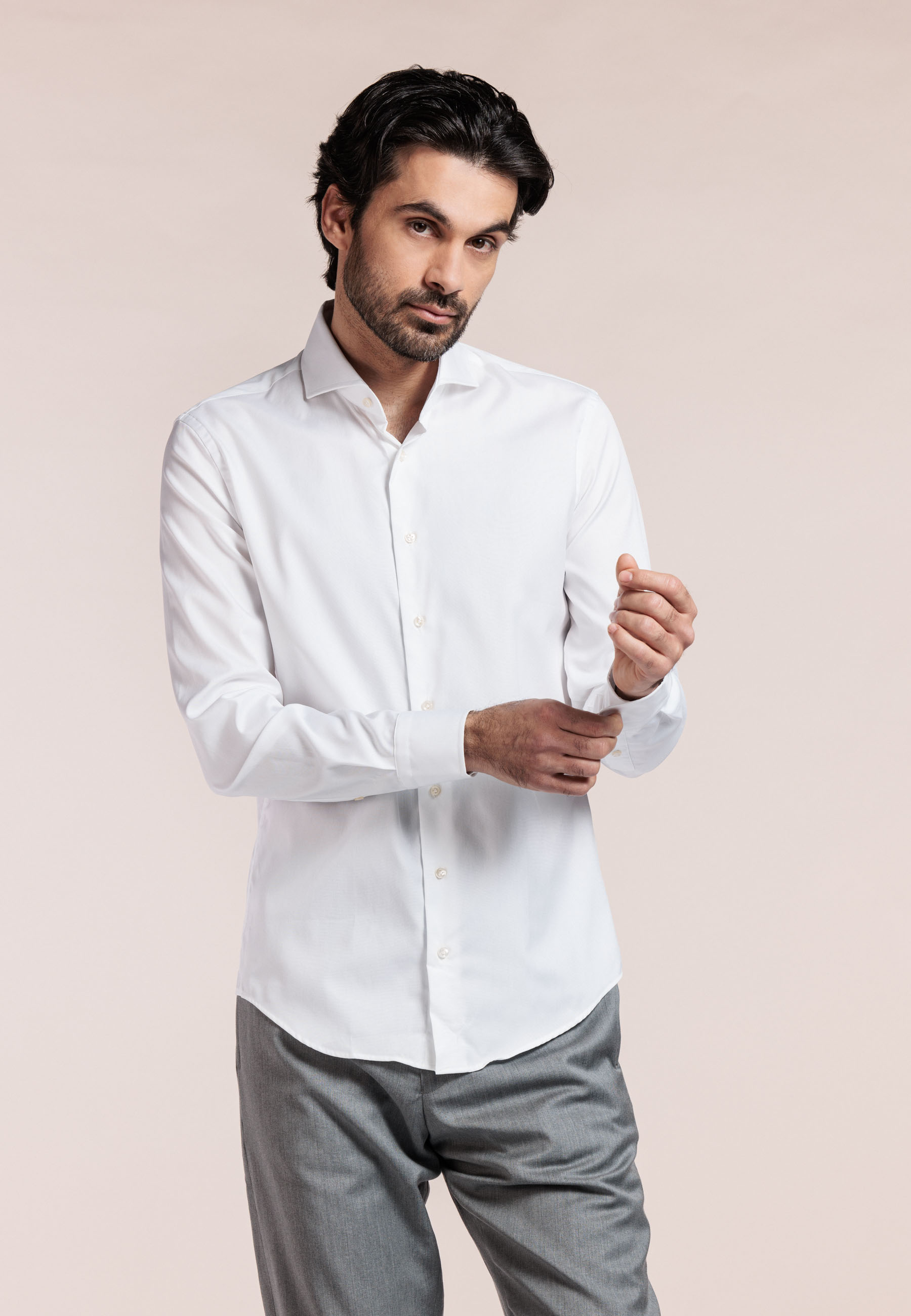 Non iron pinpoint overhemd