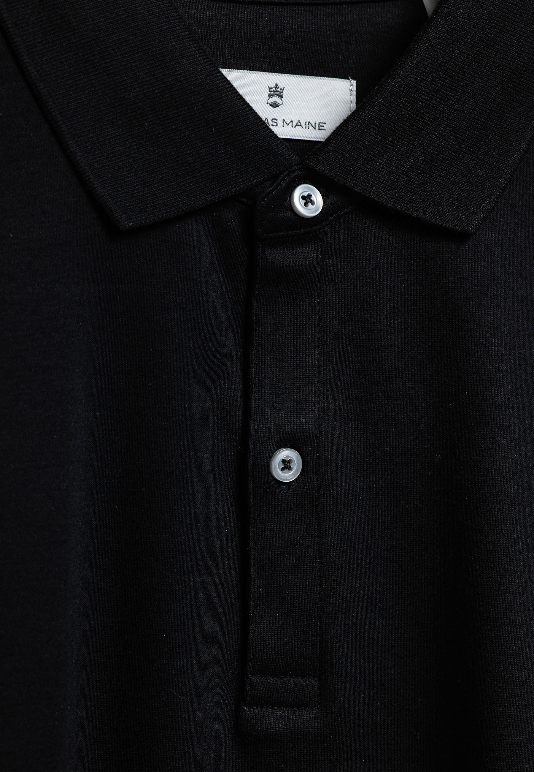 Liquid cotton polo - Black