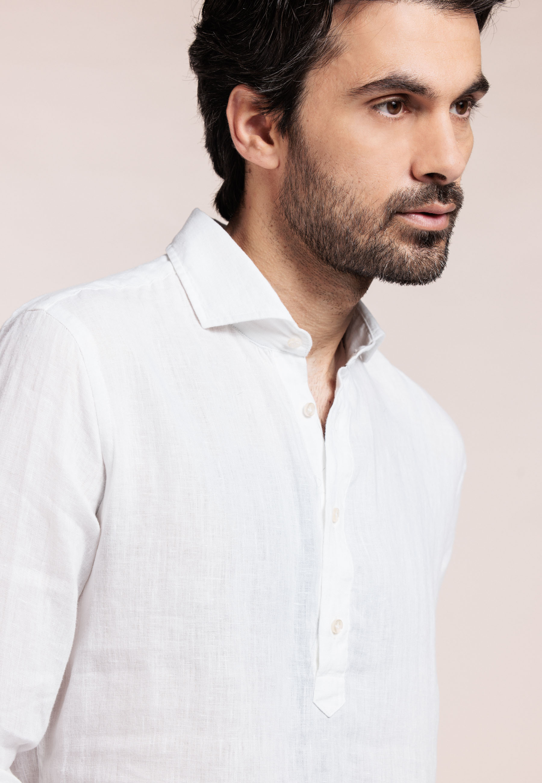 Linen pop over shirt