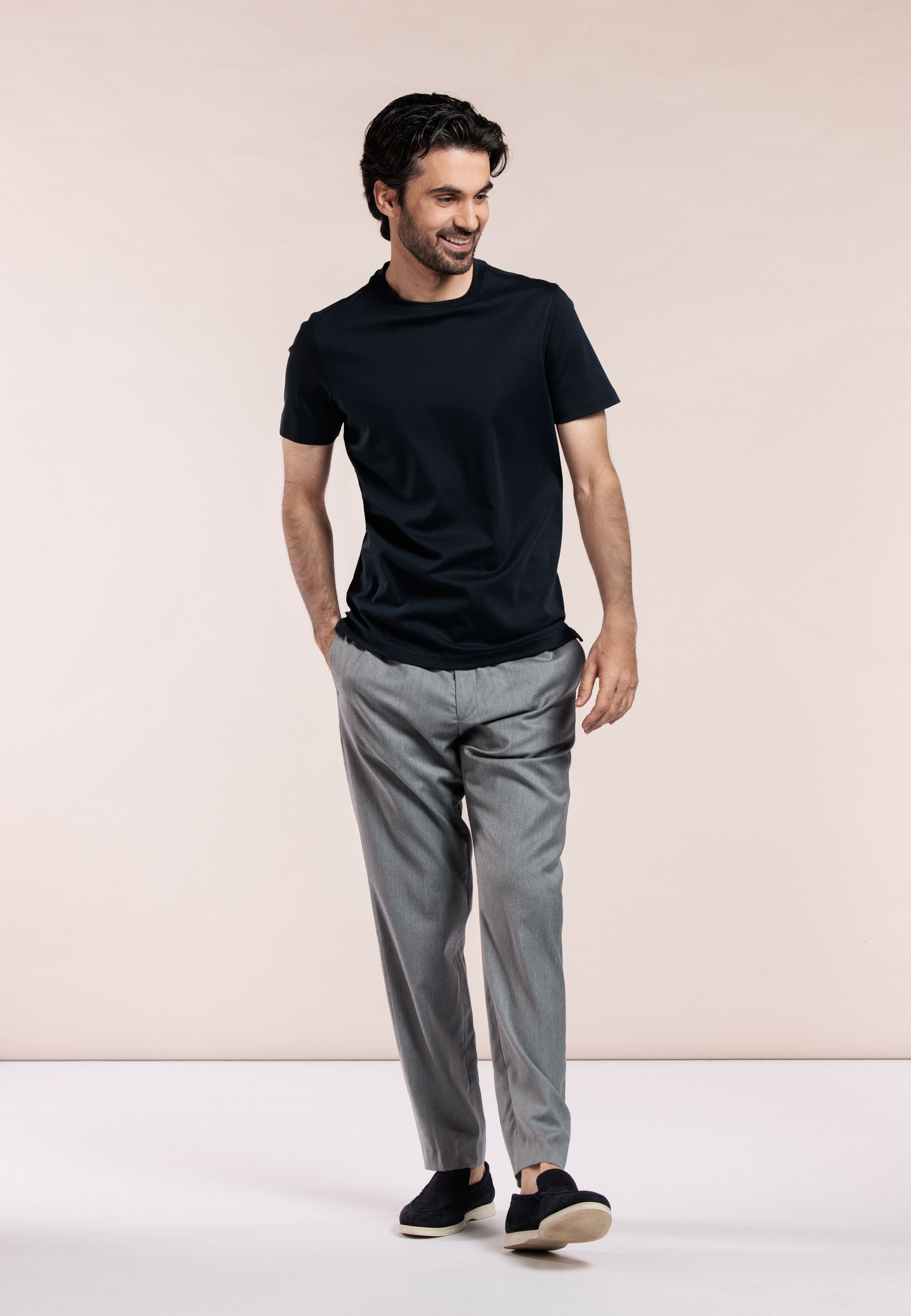 Liquid cotton T-shirt - Navy