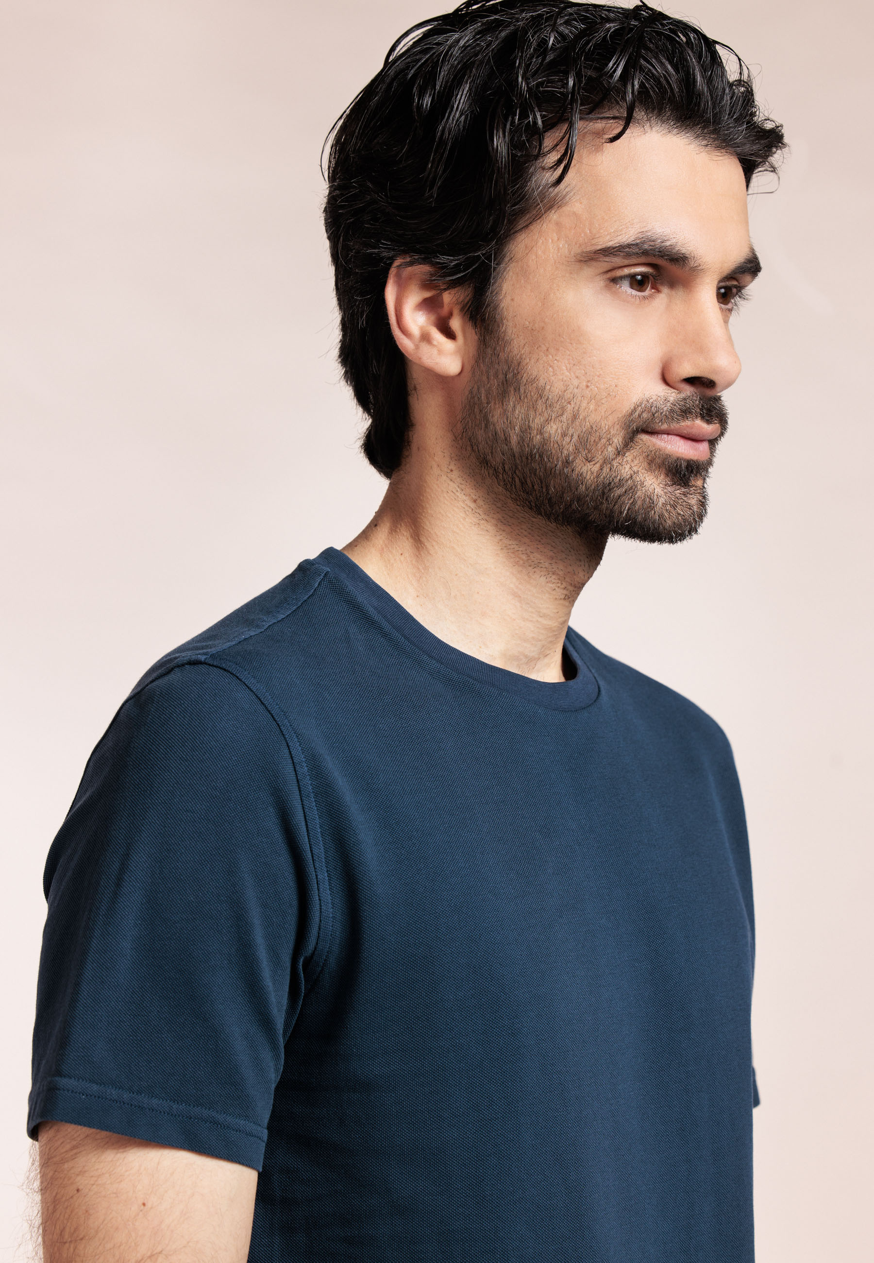 Garment-Dye katoen pique t-shirt