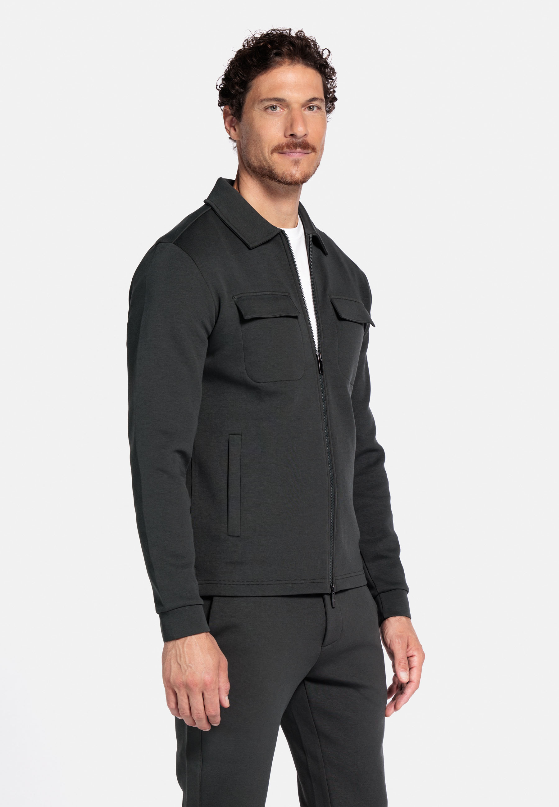 Jersey sweat overshirt - Green