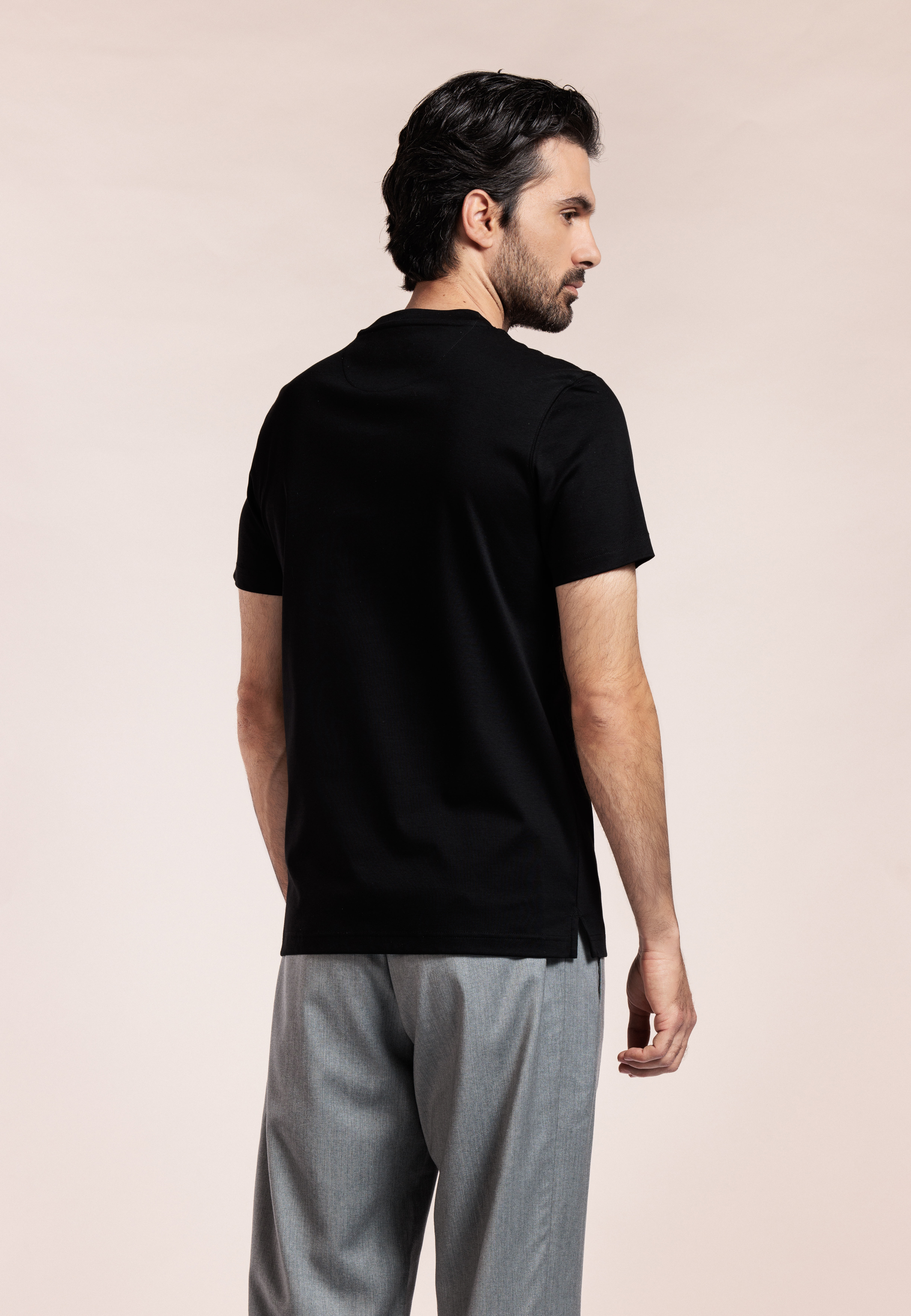 Liquid cotton T-shirt -  Black
