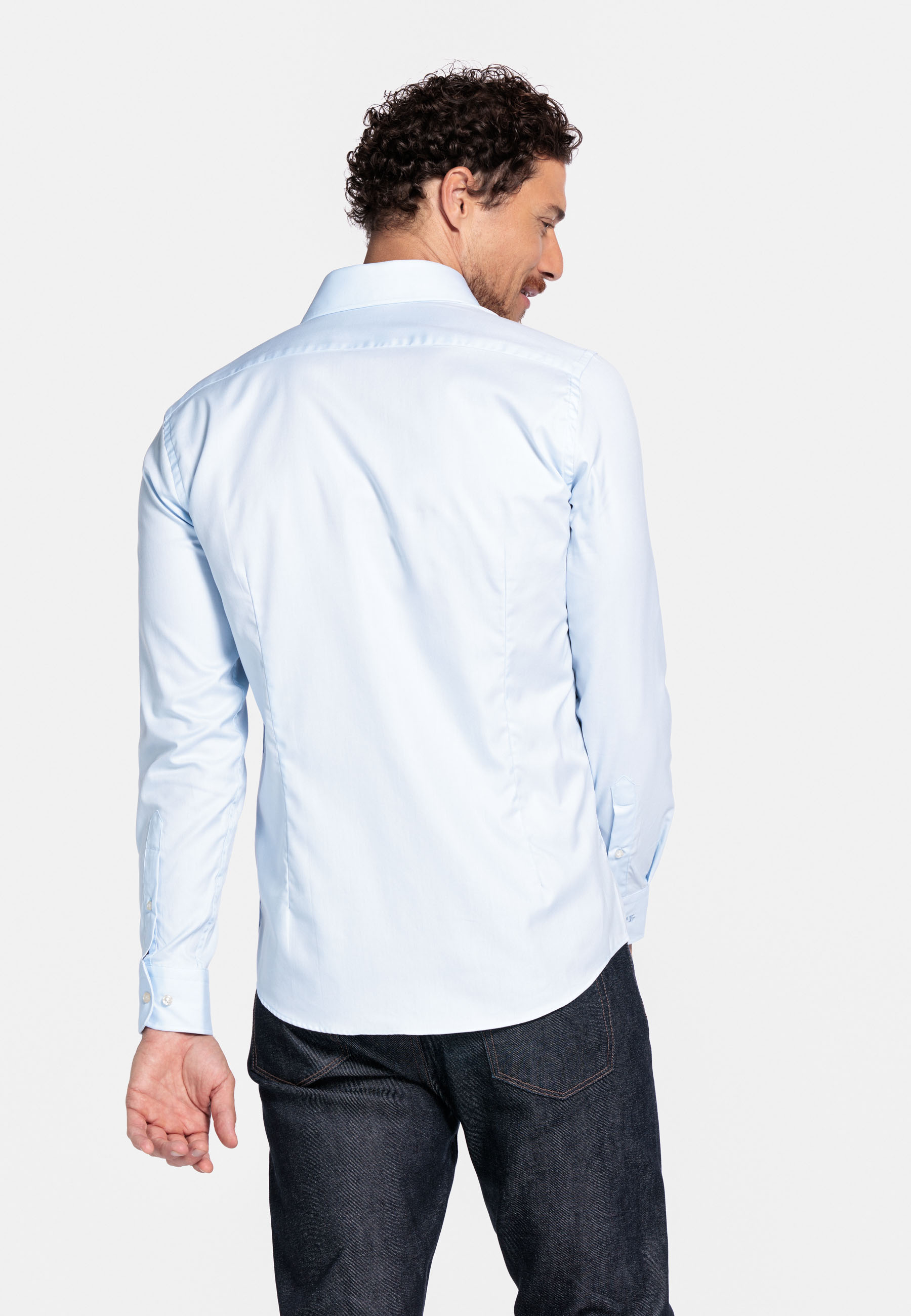 Two-ply katoenen overhemd - Light Blue