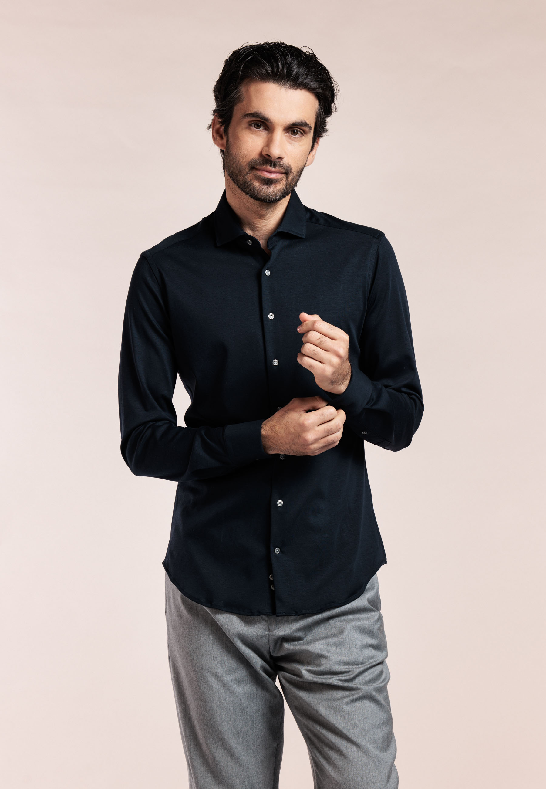 Liquid Cotton Overhemd - Navy