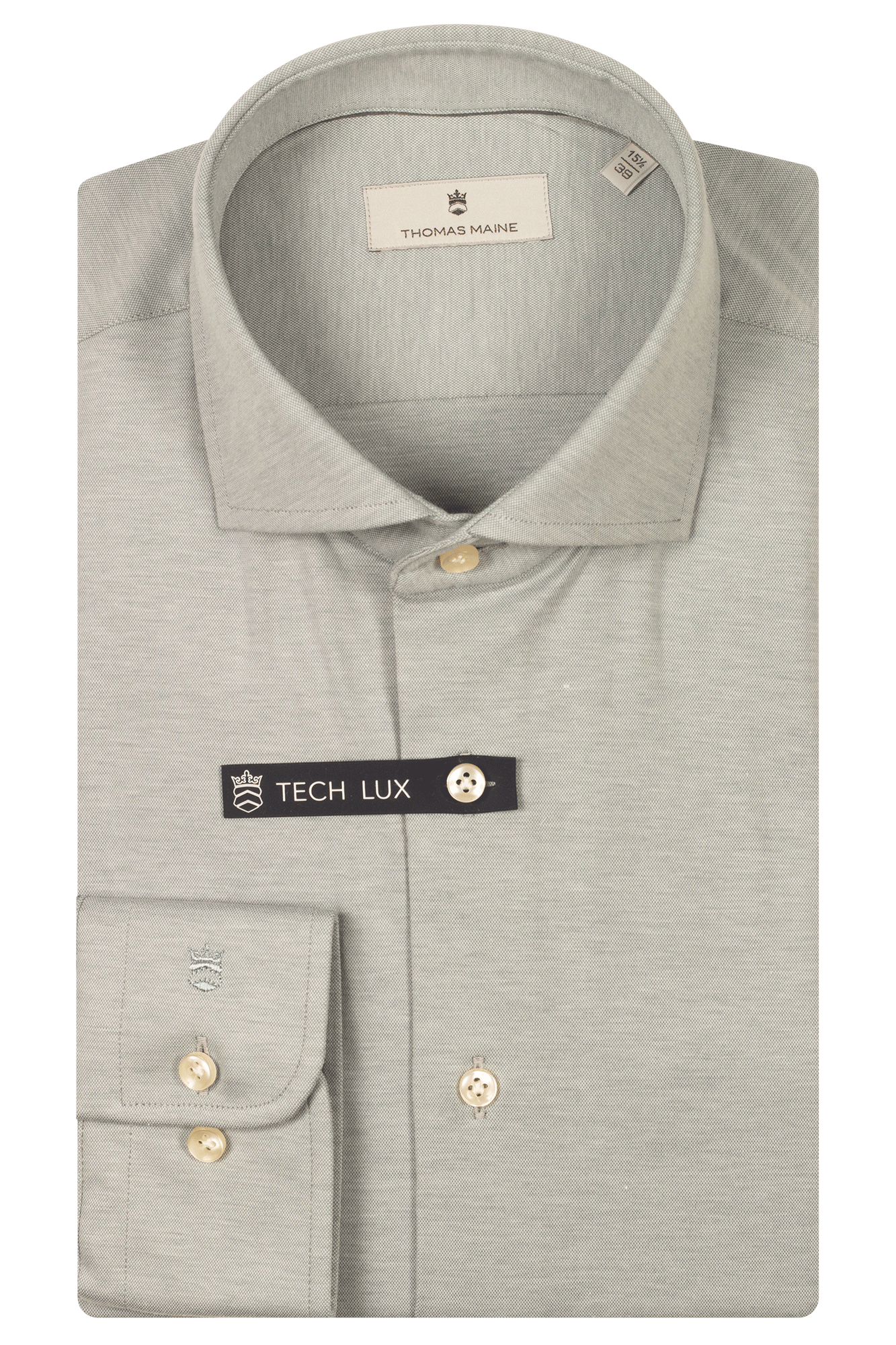 Melange pique stretch overhemd
