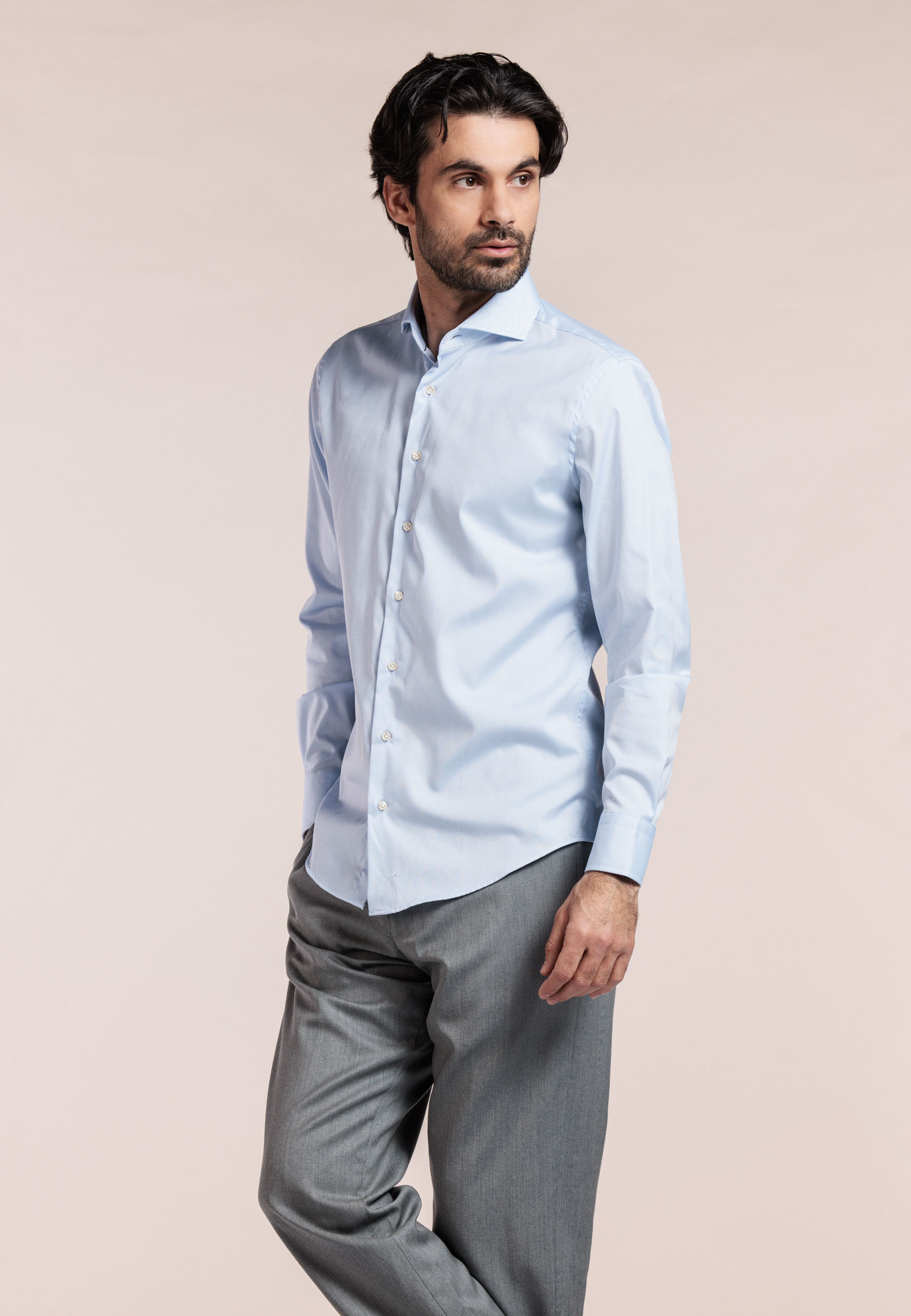 Non iron pinpoint overhemd