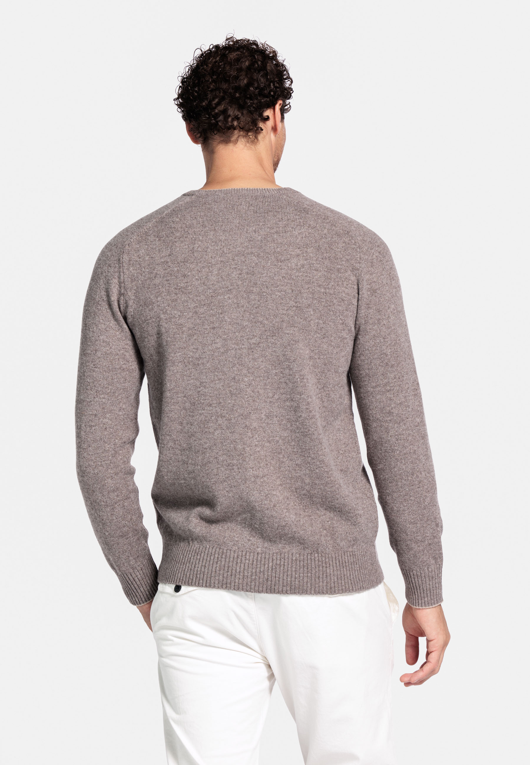 Lamswollen trui - Brown