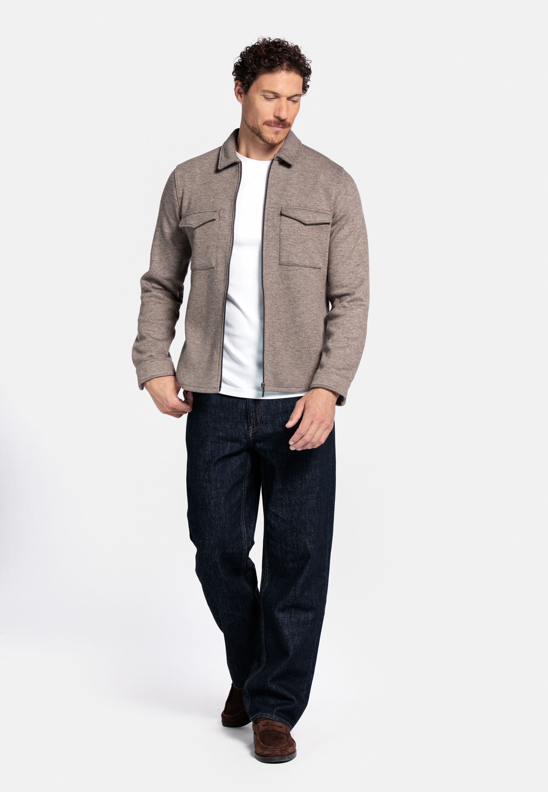 Wolmix overshirt - Brown