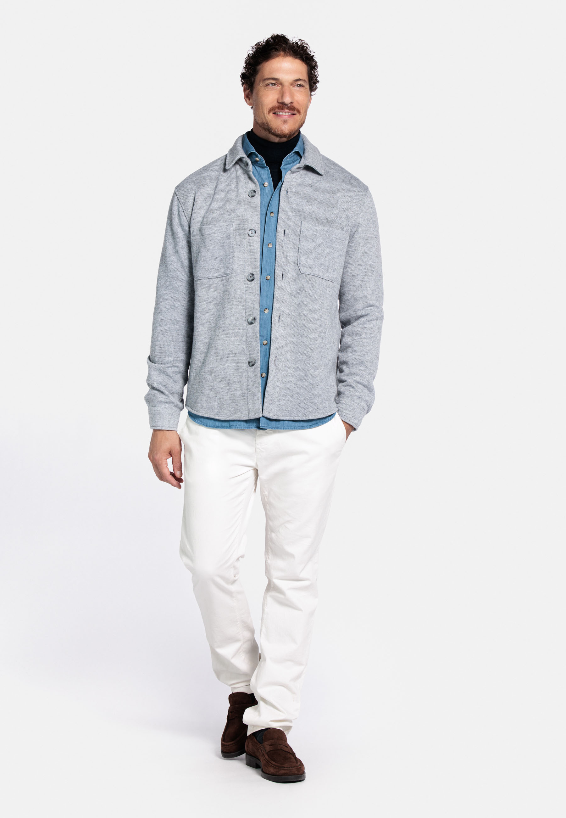 Denimlook overhemd - Blue