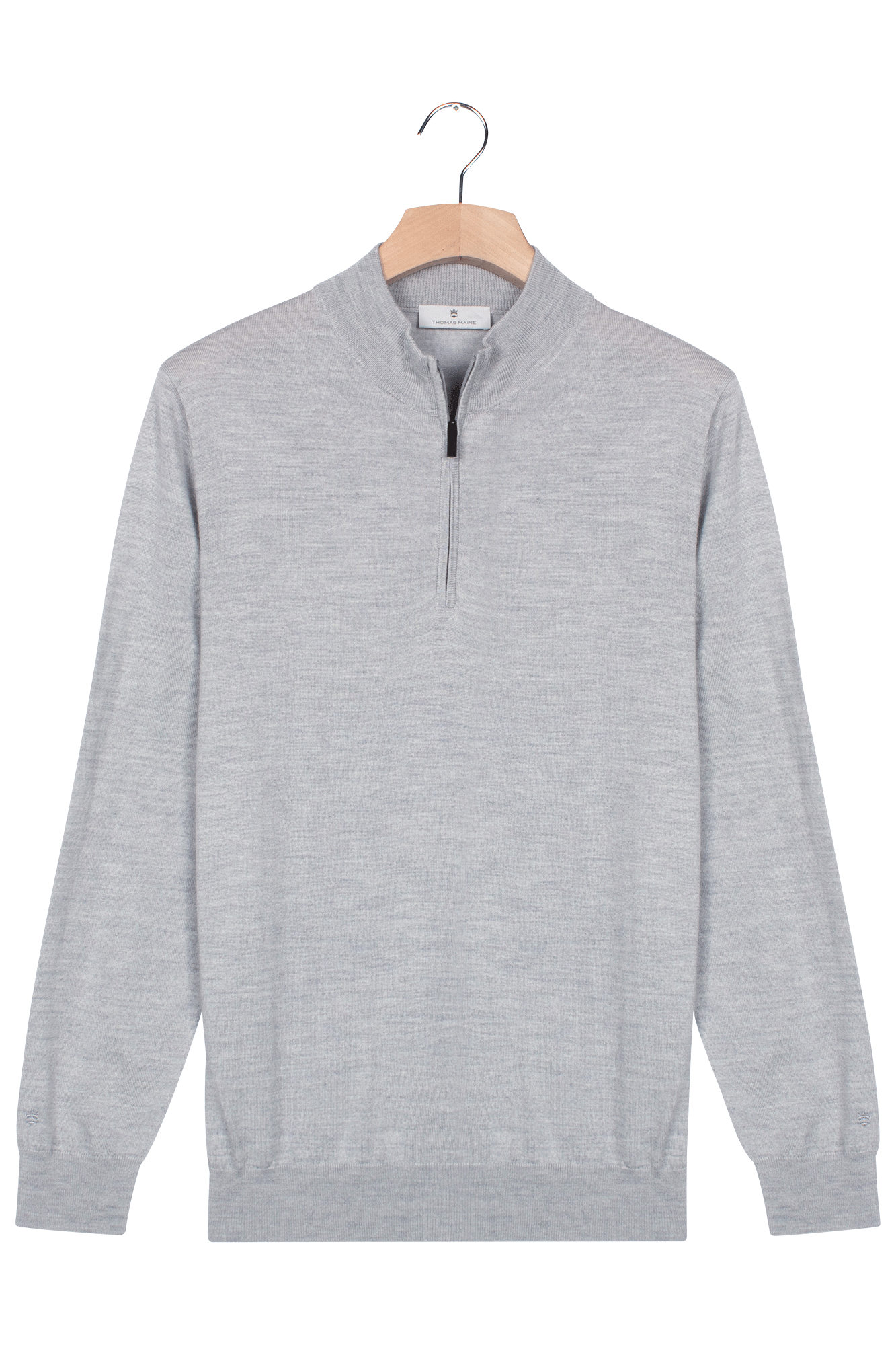 Merino Pullover 1/2 zip - Grey