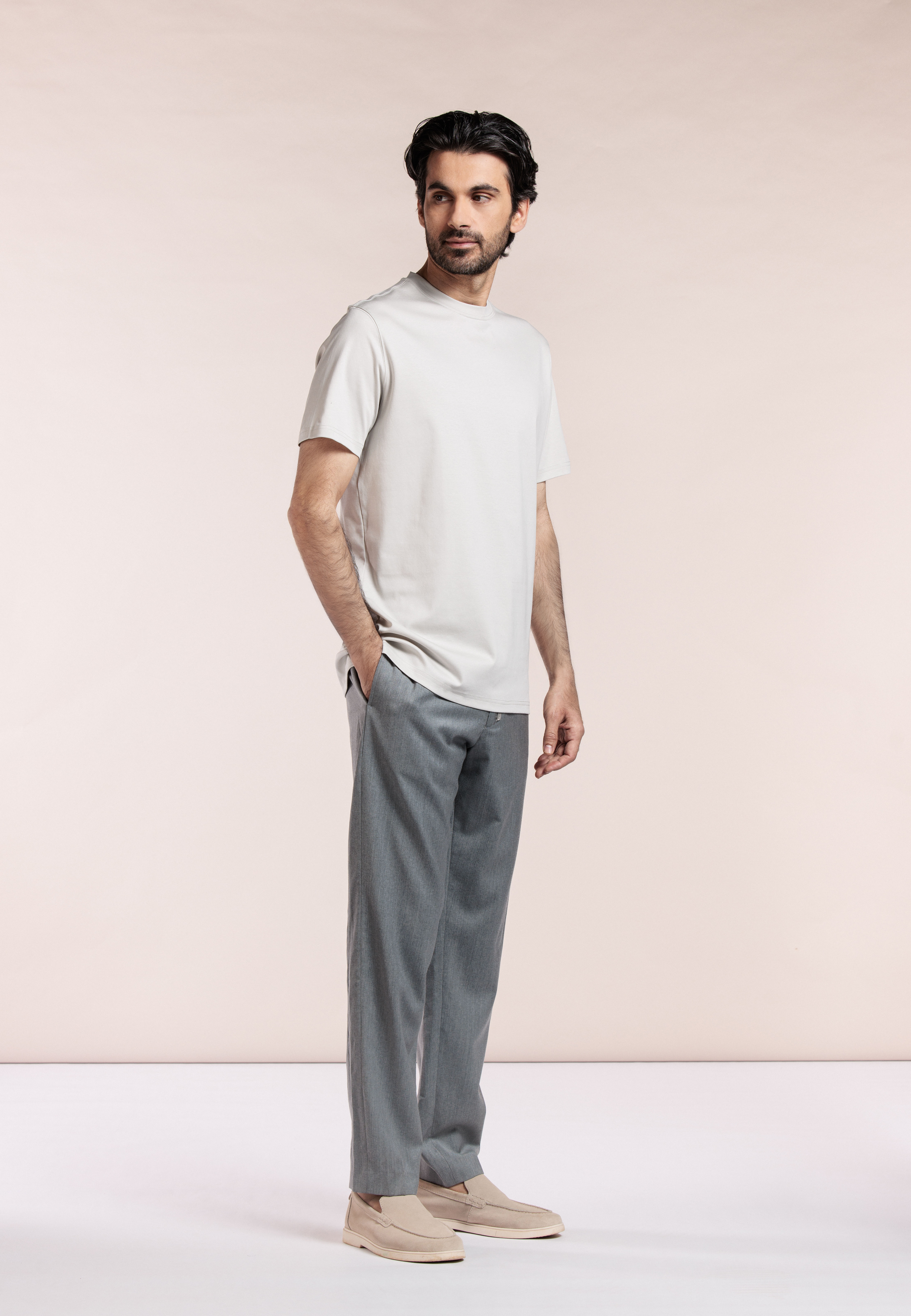 Liquid cotton T-shirt - Beige