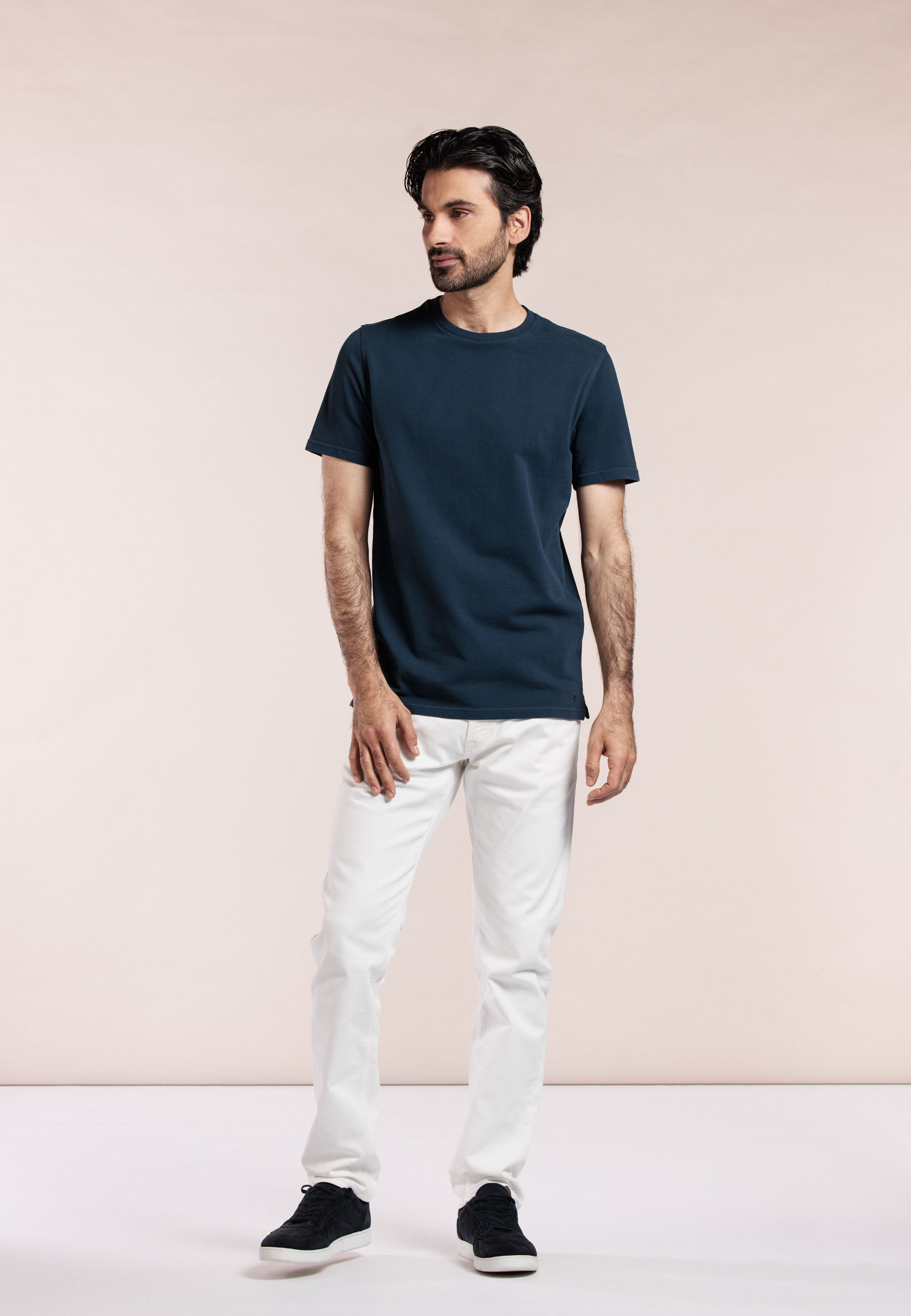Garment-Dye katoen pique t-shirt