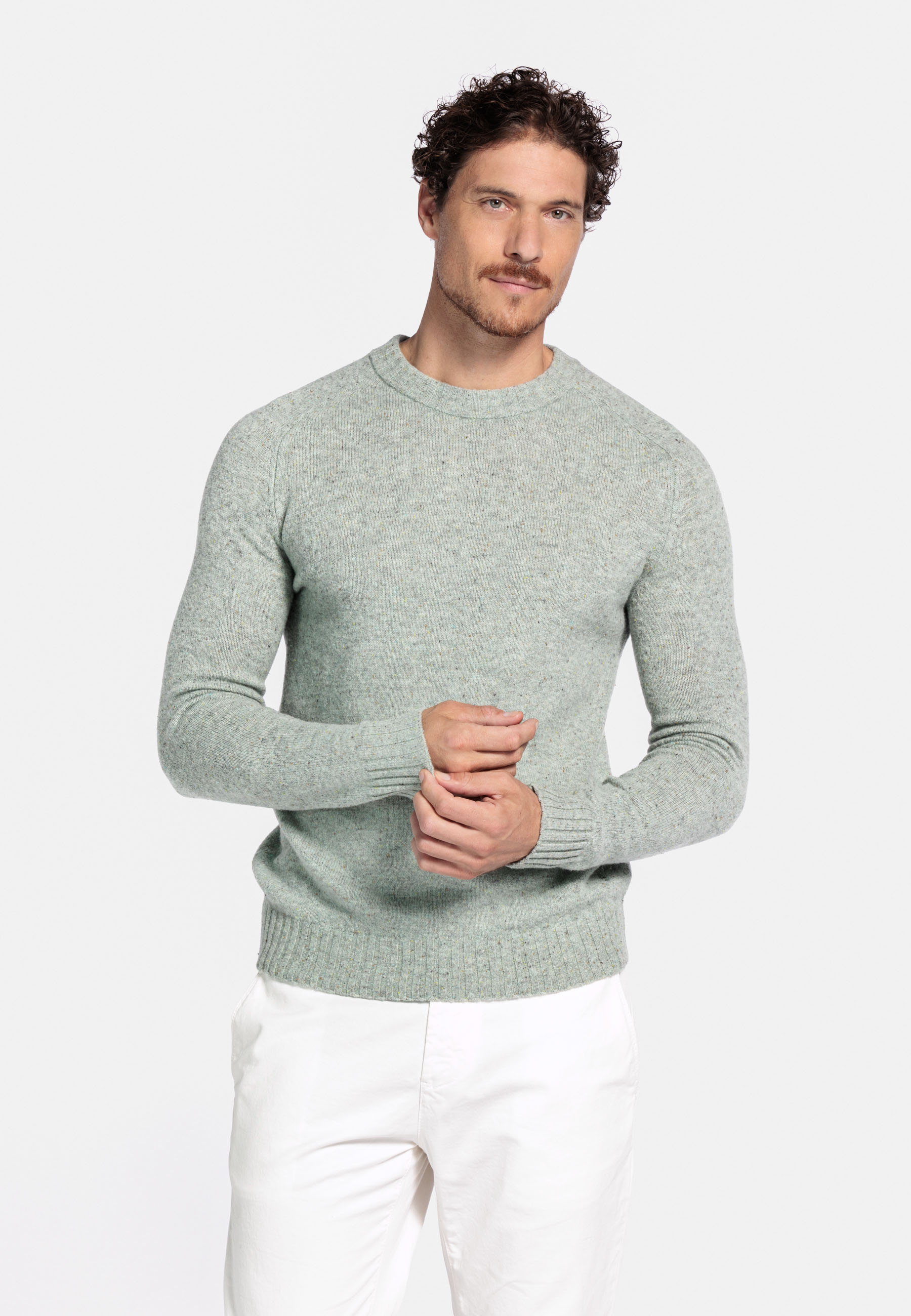 Merinowollen pullover - Green