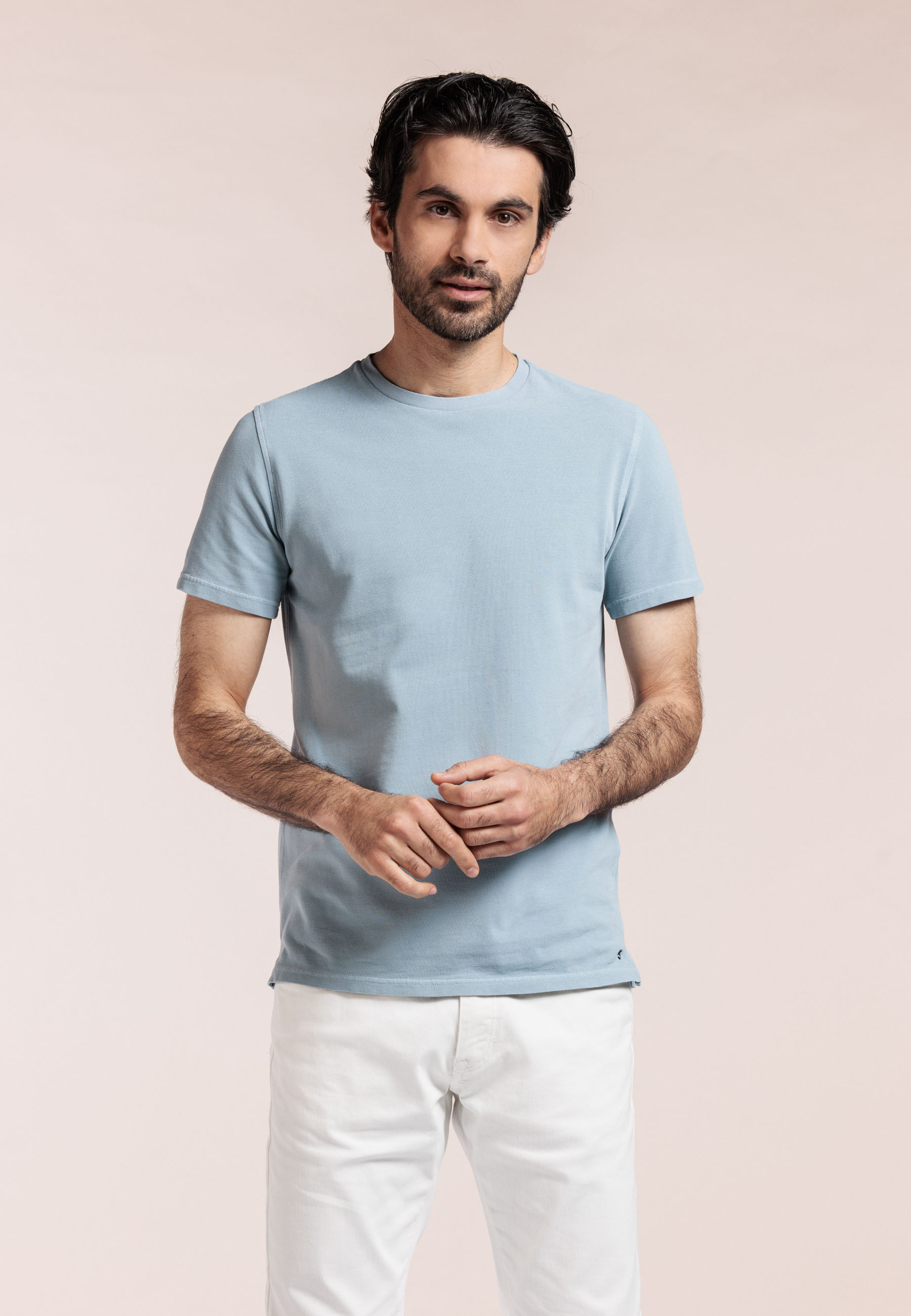 Garment-Dye katoen pique t-shirt