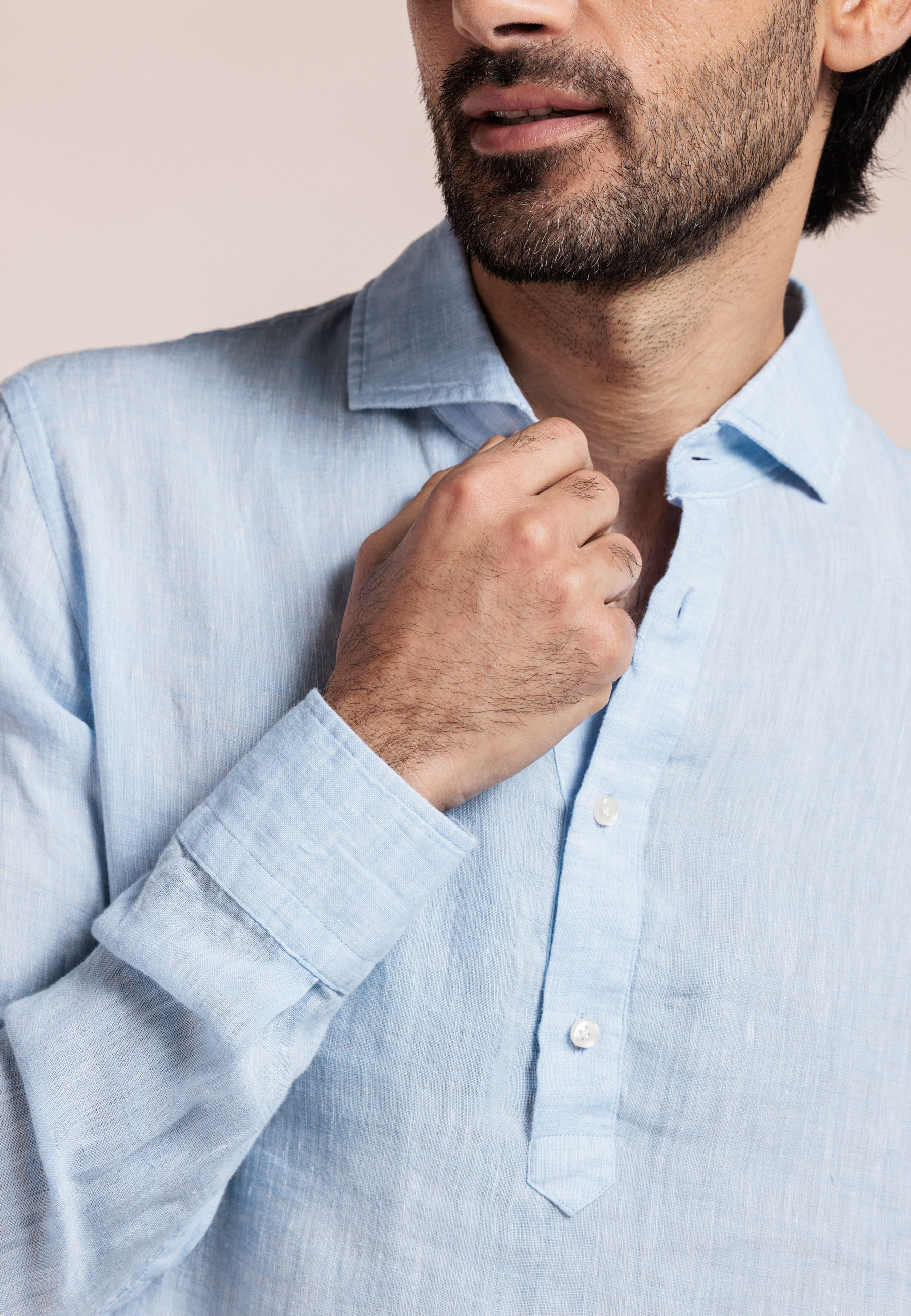 Linen pop over shirt