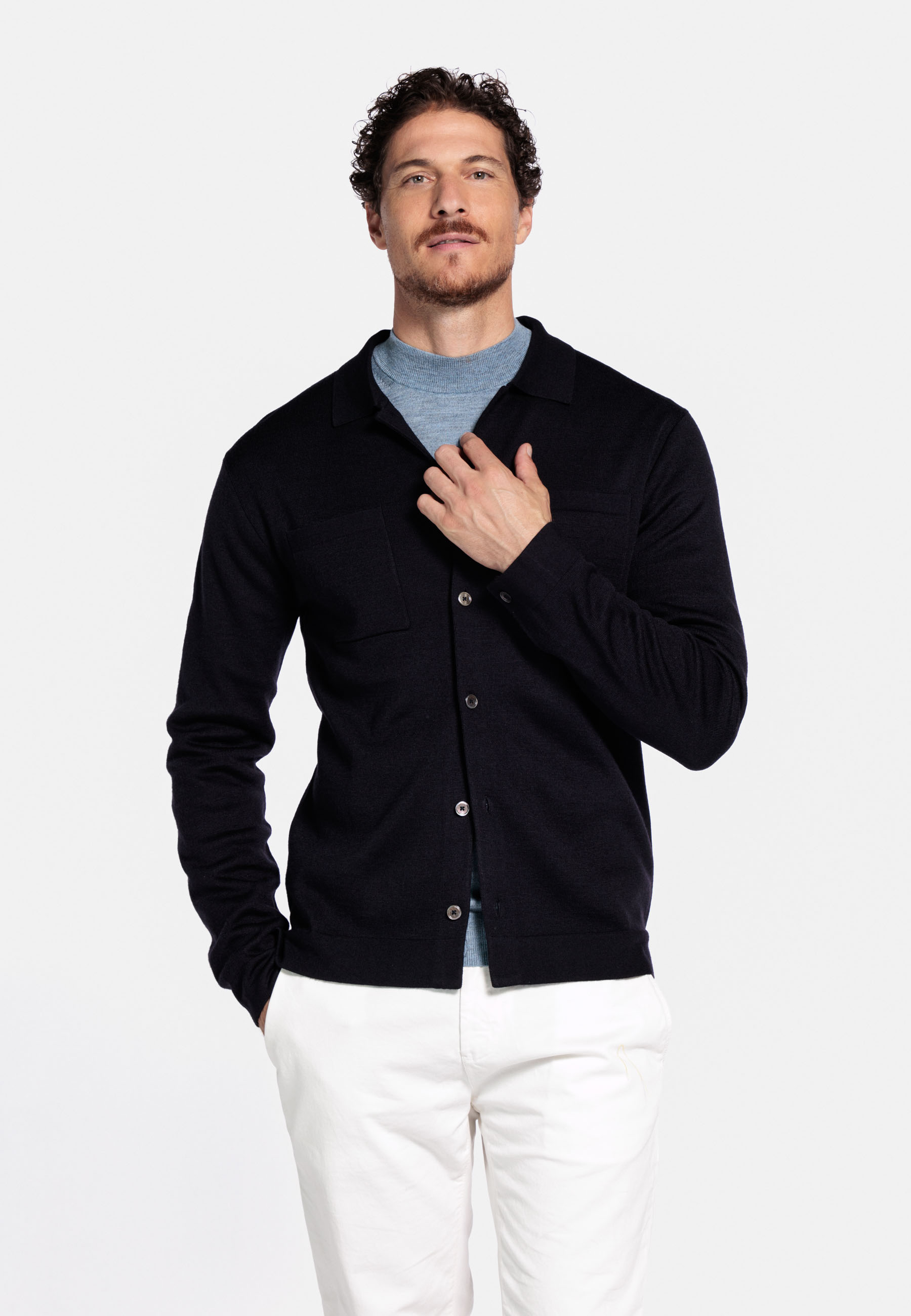 Wolmix overshirt - Blue