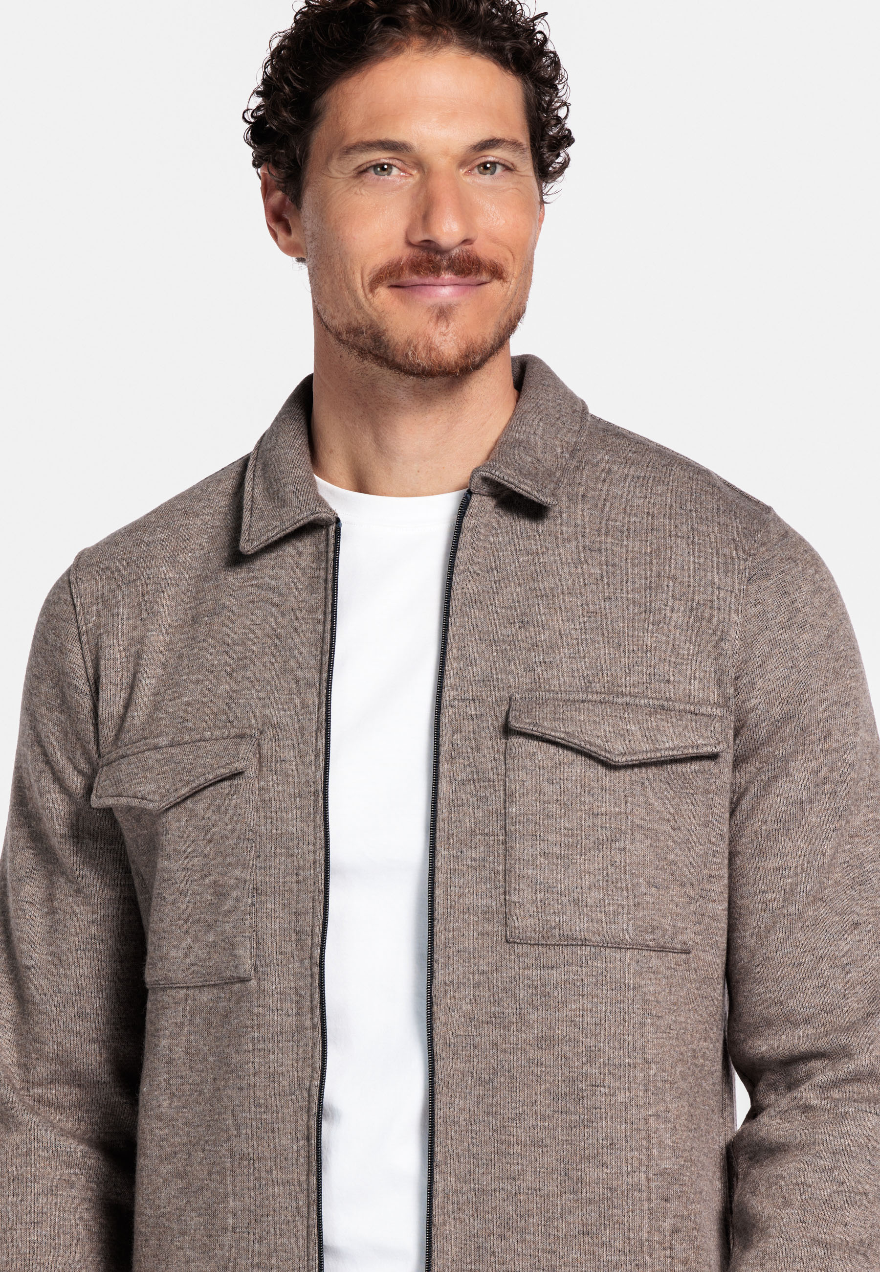 Wolmix overshirt - Brown