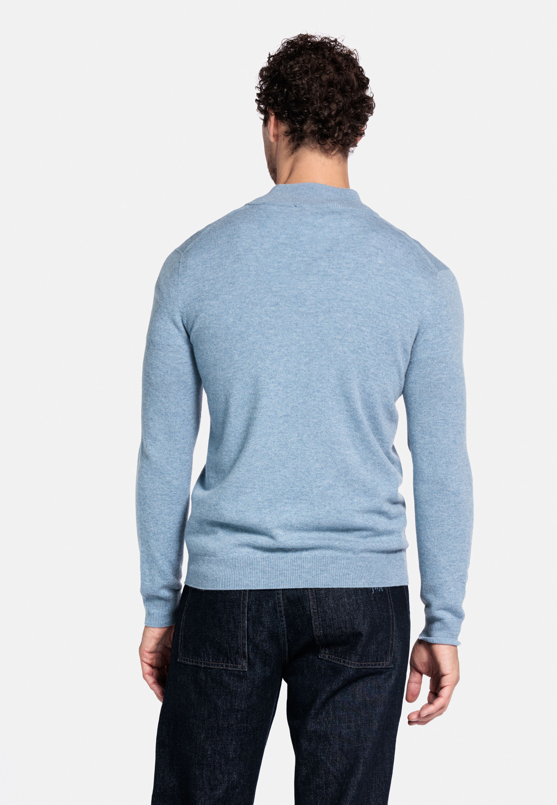 Merino-cashmere trui - Blue